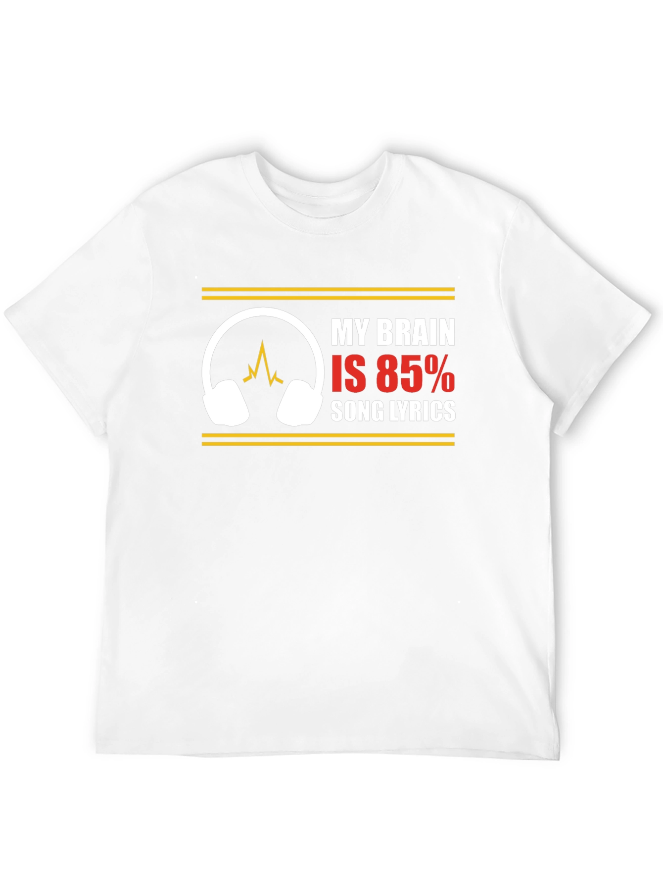 My Brain is 85% Song Lyrics T-Shirt