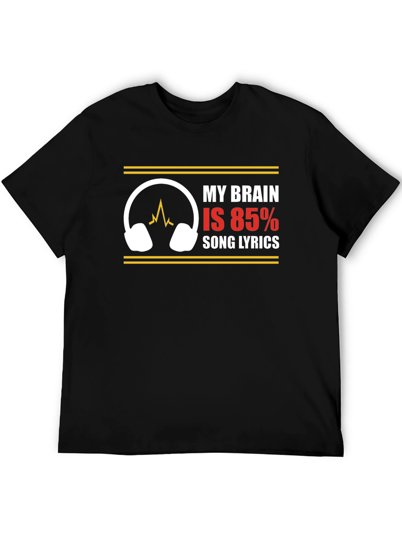 My Brain is 85% Song Lyrics T-Shirt