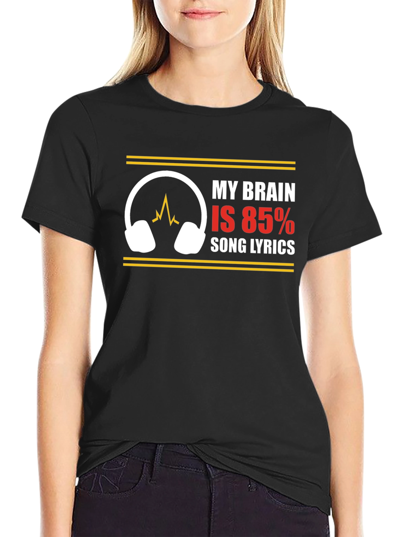 My Brain is 85% Song Lyrics T-Shirt