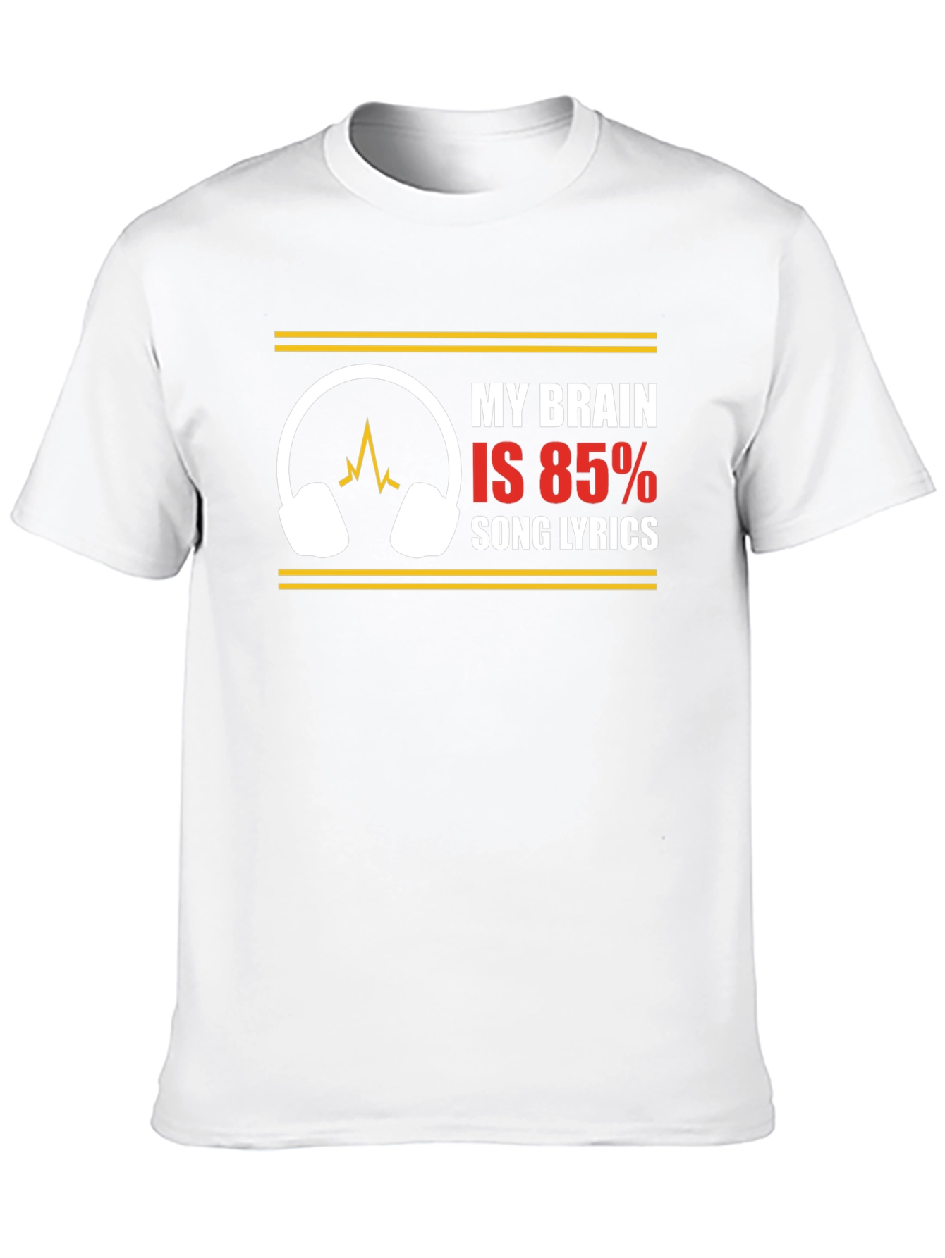 My Brain is 85% Song Lyrics T-Shirt