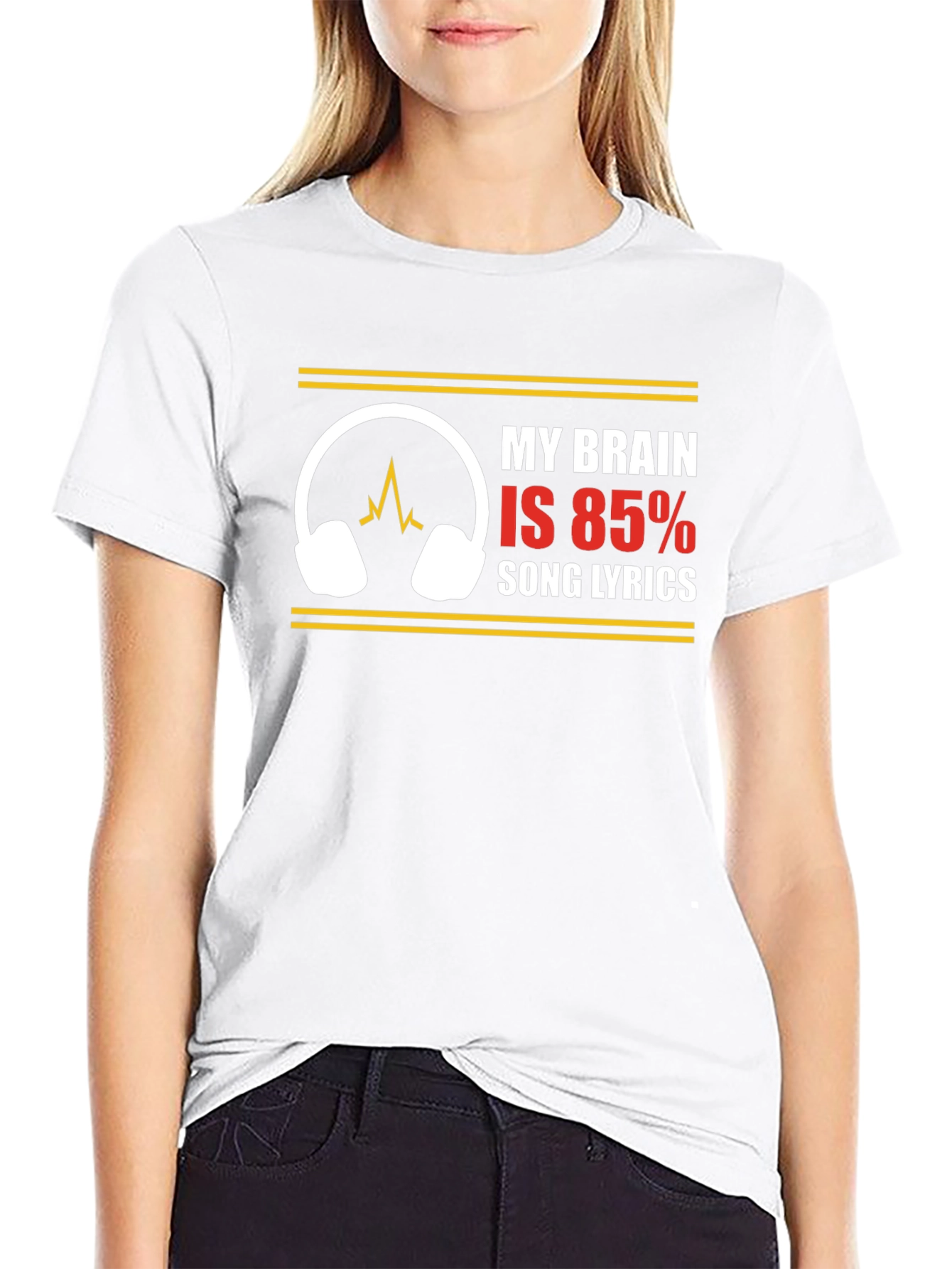 My Brain is 85% Song Lyrics T-Shirt