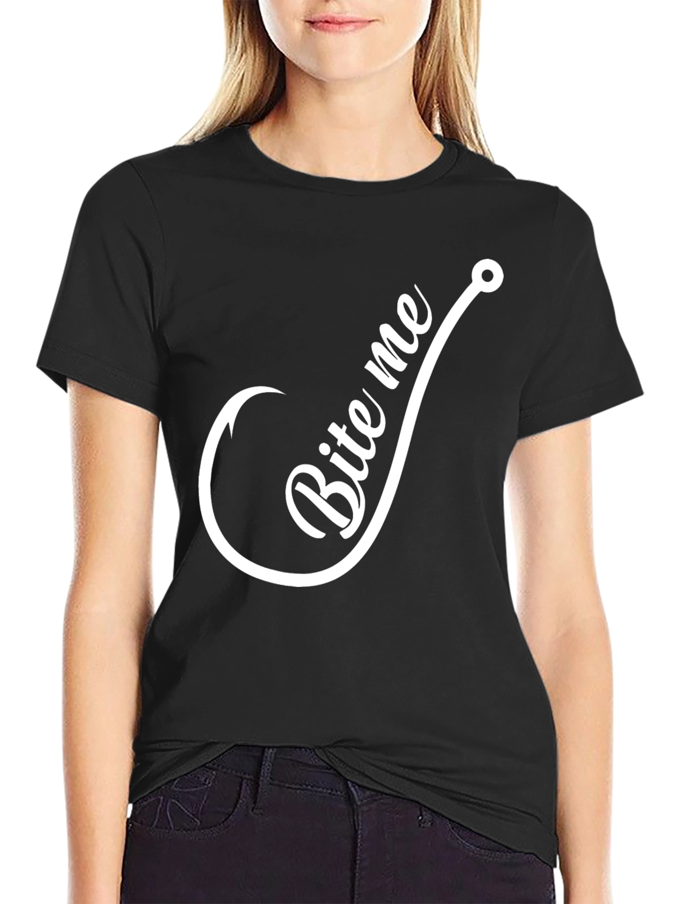 Bite Me Fishing Hook Graphic Tee