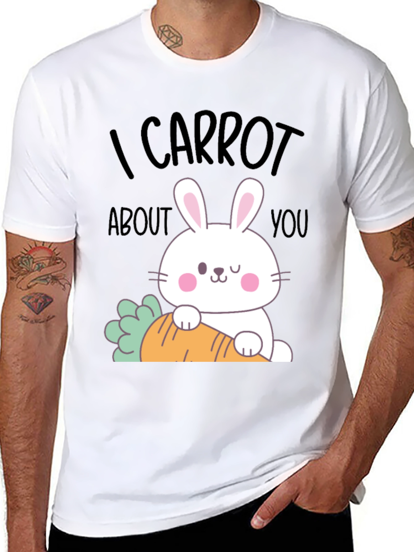 I Carrot About You Funny Easter Bunny T-Shirt