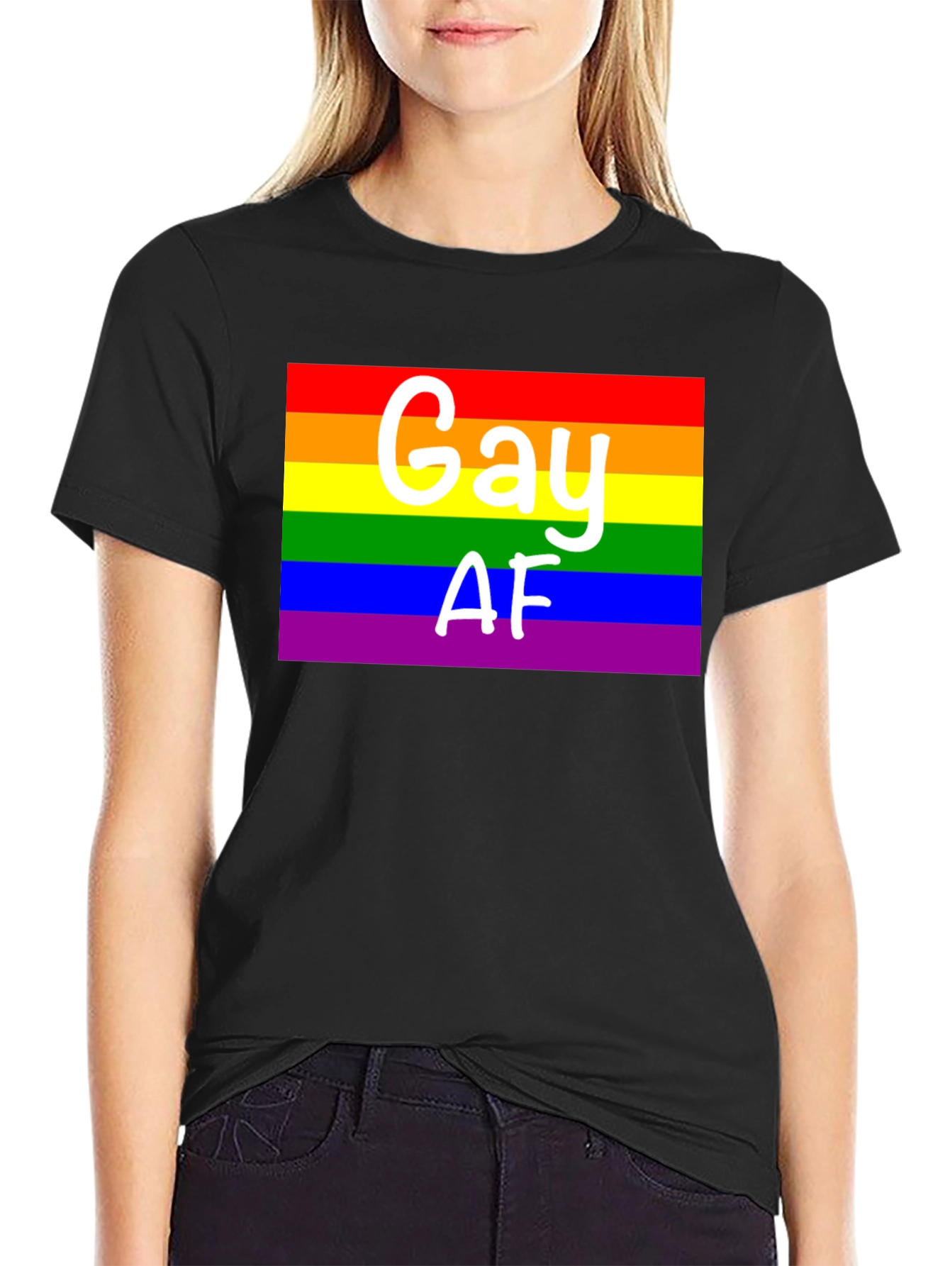 Gay AF Pride Rainbow T-Shirt