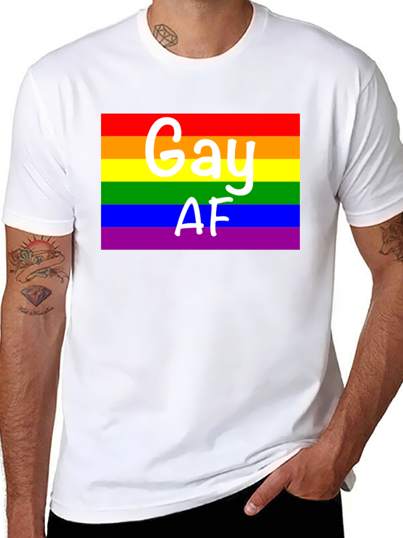 Gay AF Pride Rainbow T-Shirt