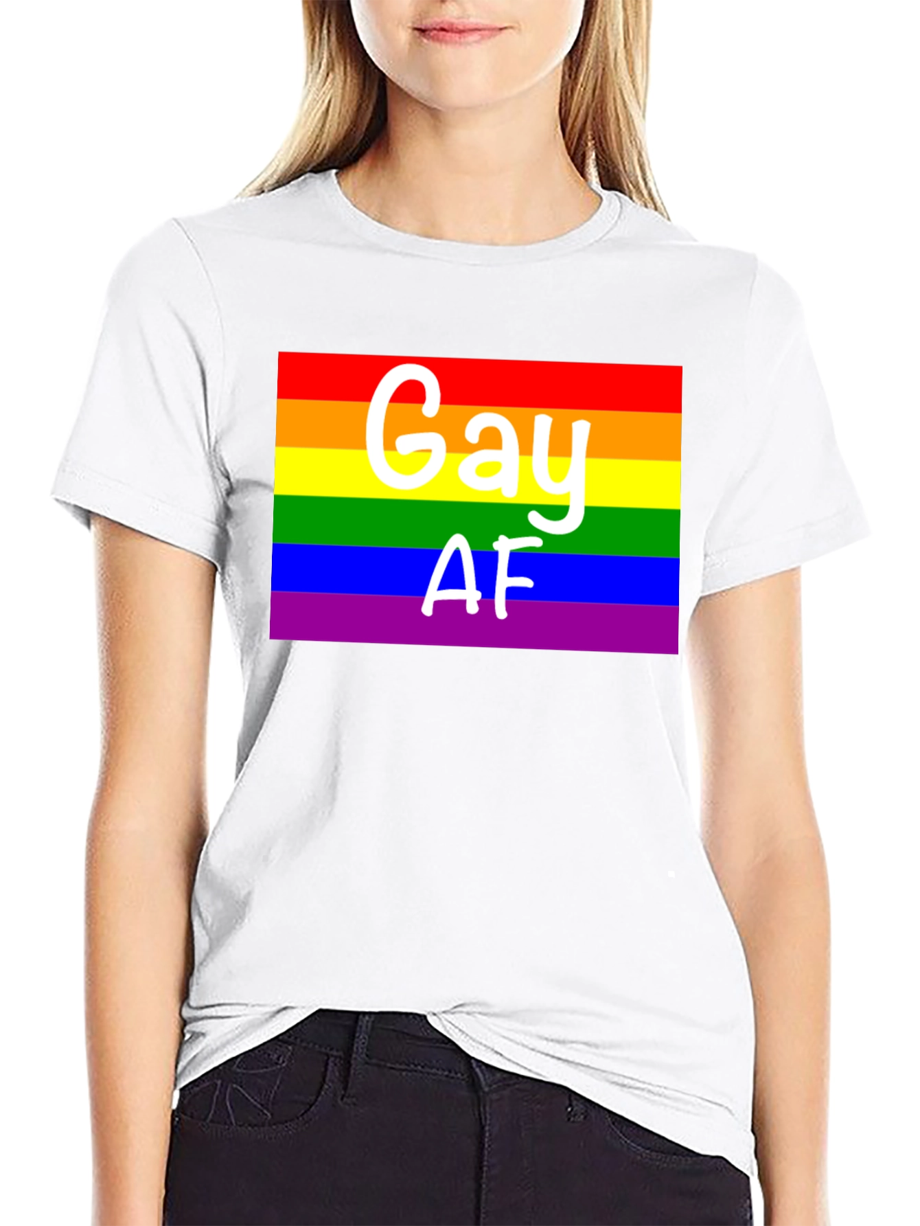 Gay AF Pride Rainbow T-Shirt
