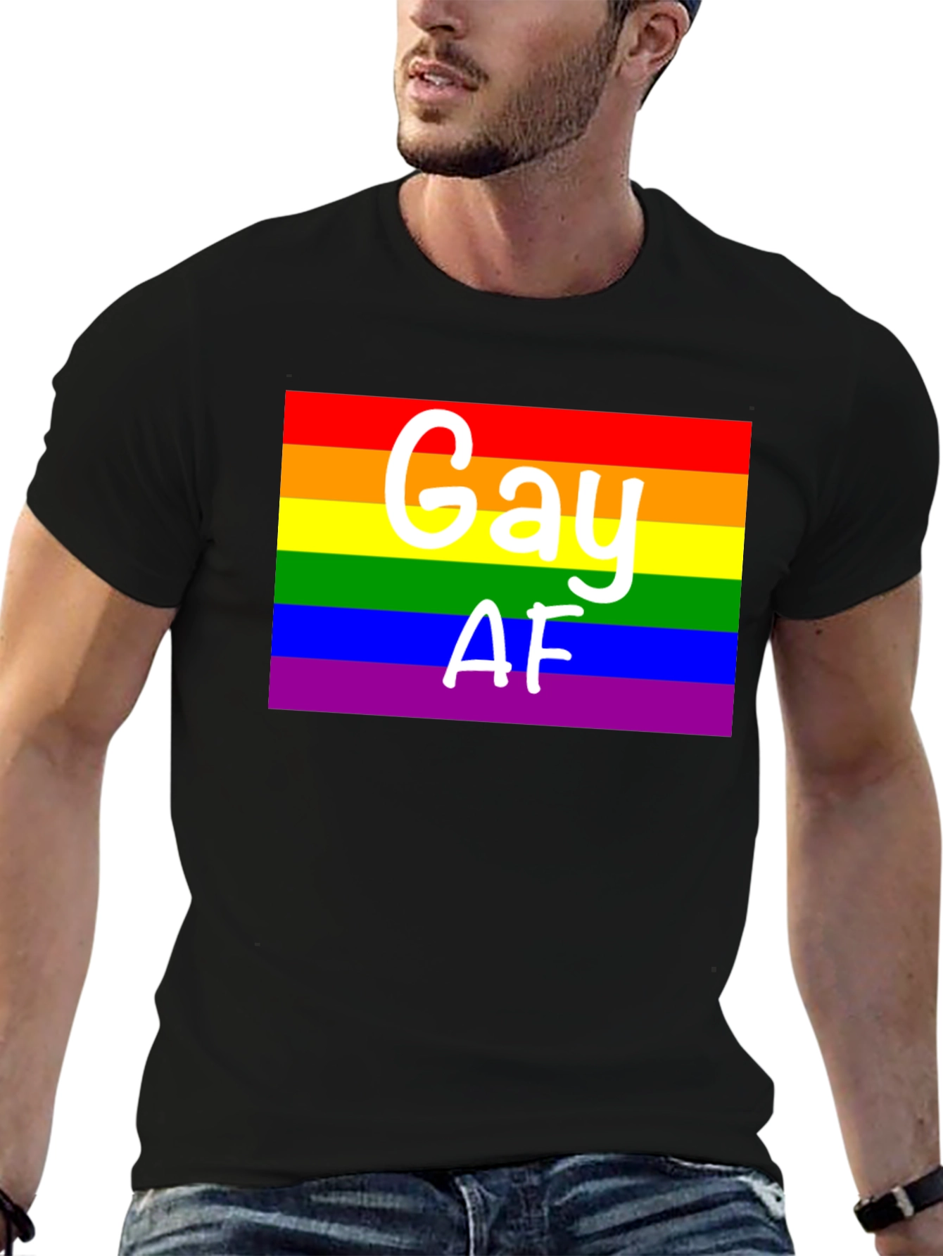 Gay AF Pride Rainbow T-Shirt