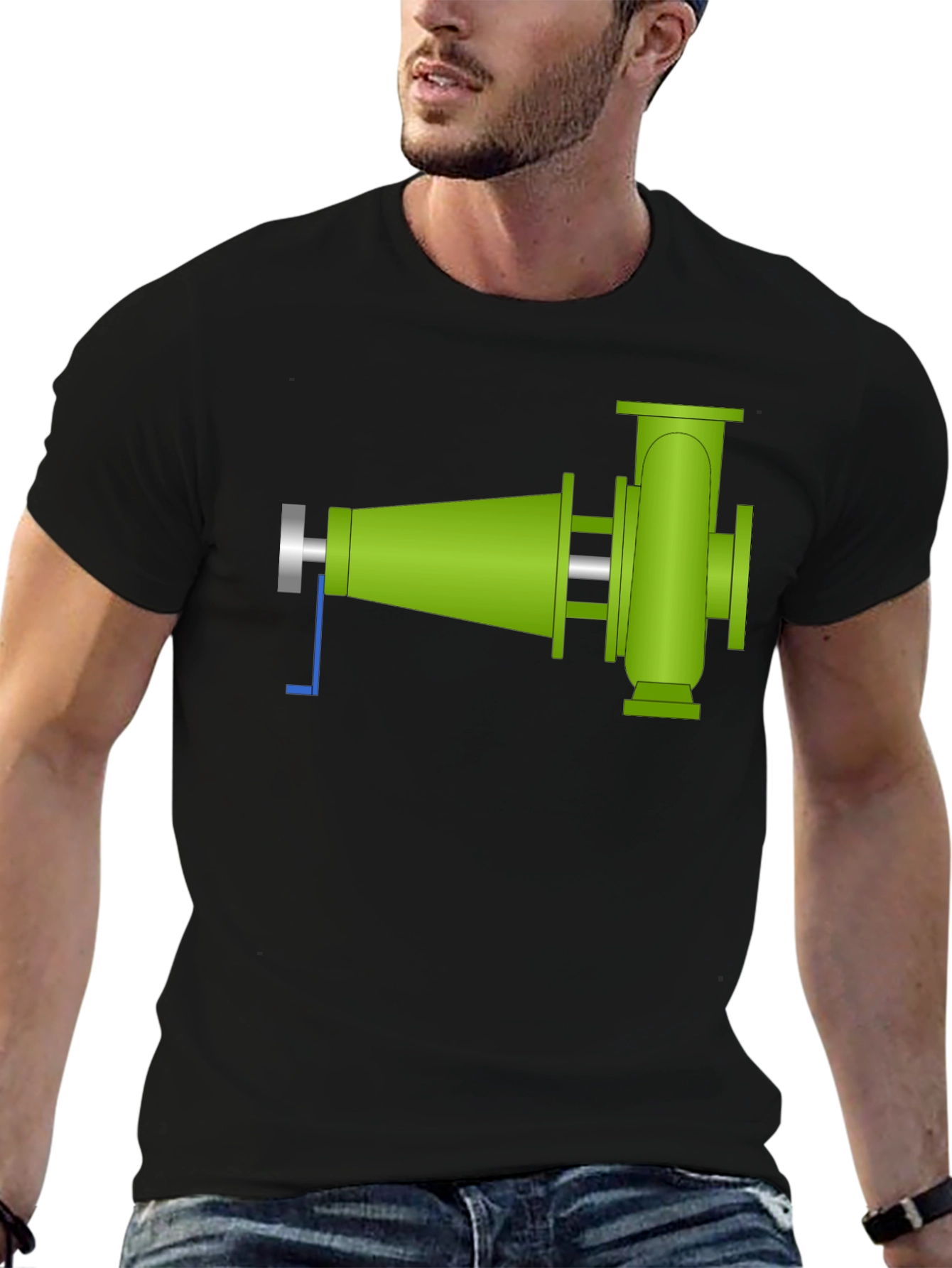 Green Machinery Graphic T-Shirt