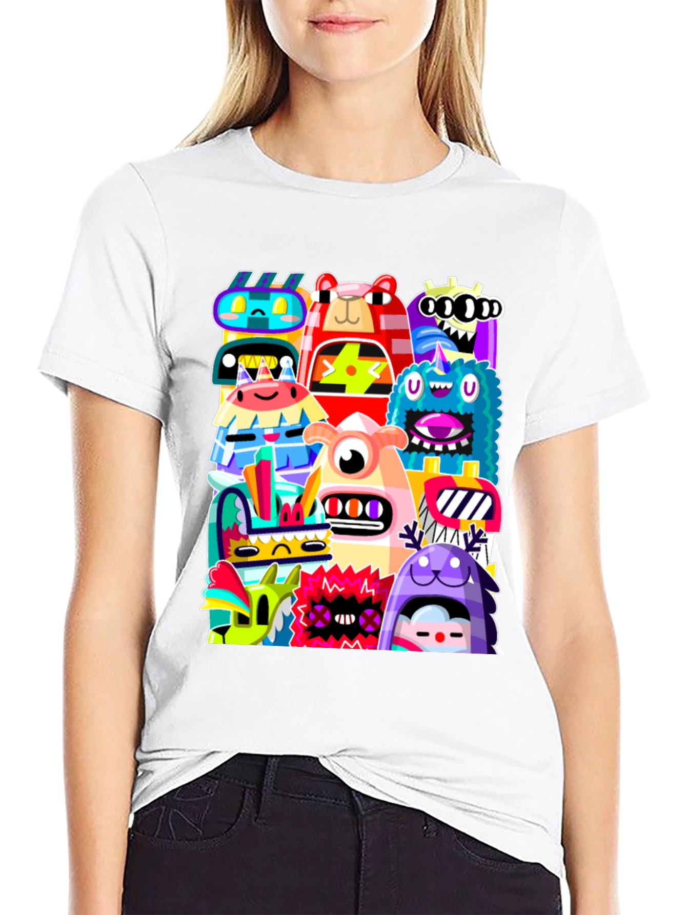 Monster Mash Graphic Tee - Funky Black T-Shirt