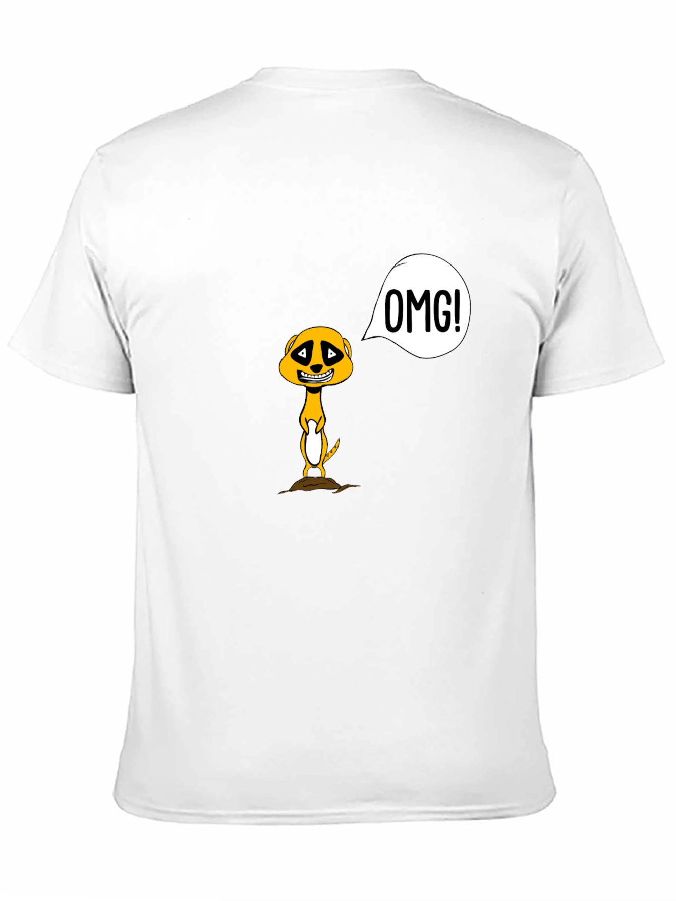 Funny Meerkat OMG! Graphic Tee - Black