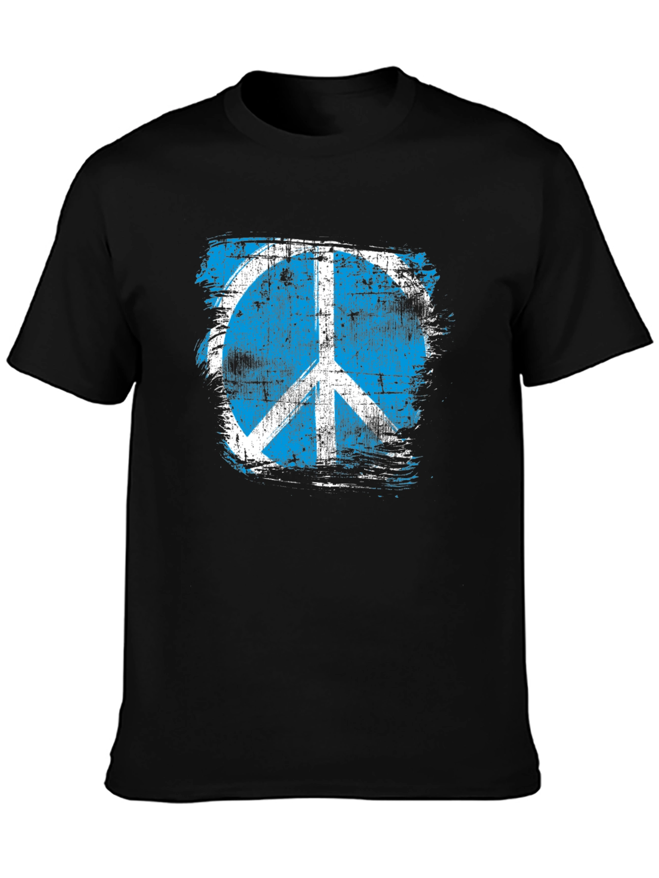 Distressed Peace Sign Graphic T-Shirt
