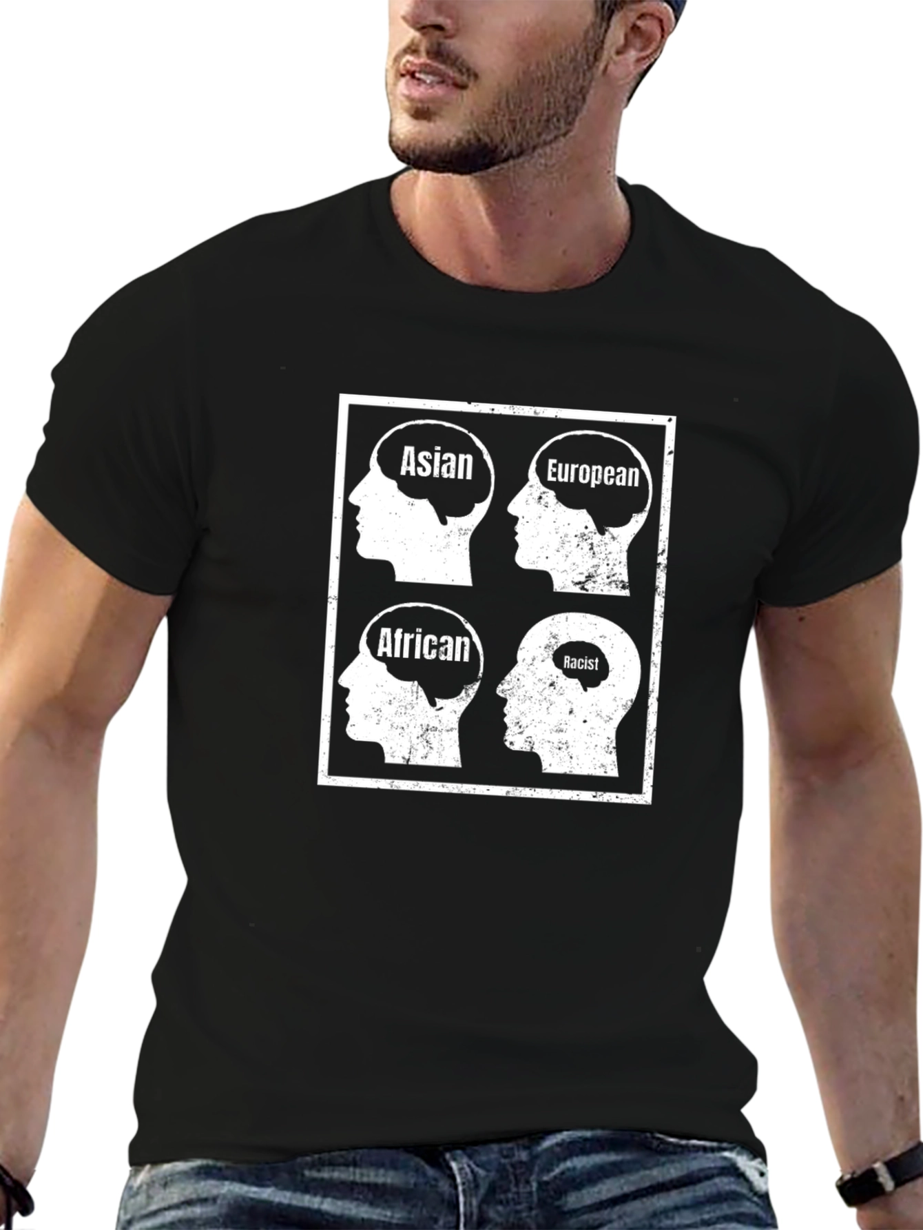 Racist Brain T-Shirt: Equality & Awareness Tee