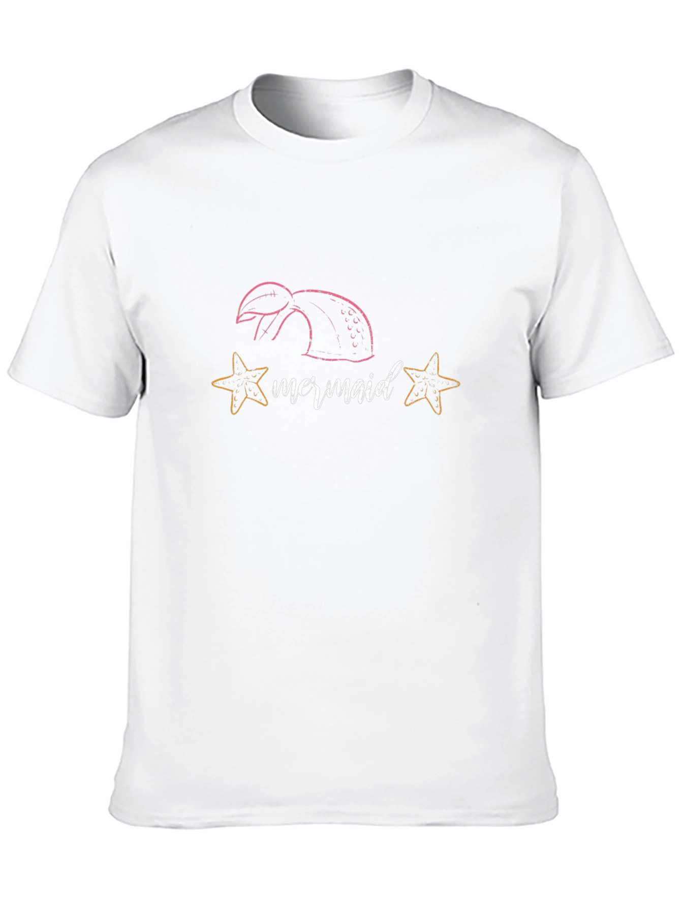 Mermaid Tail Graphic T-Shirt - Stylish Cotton Tee