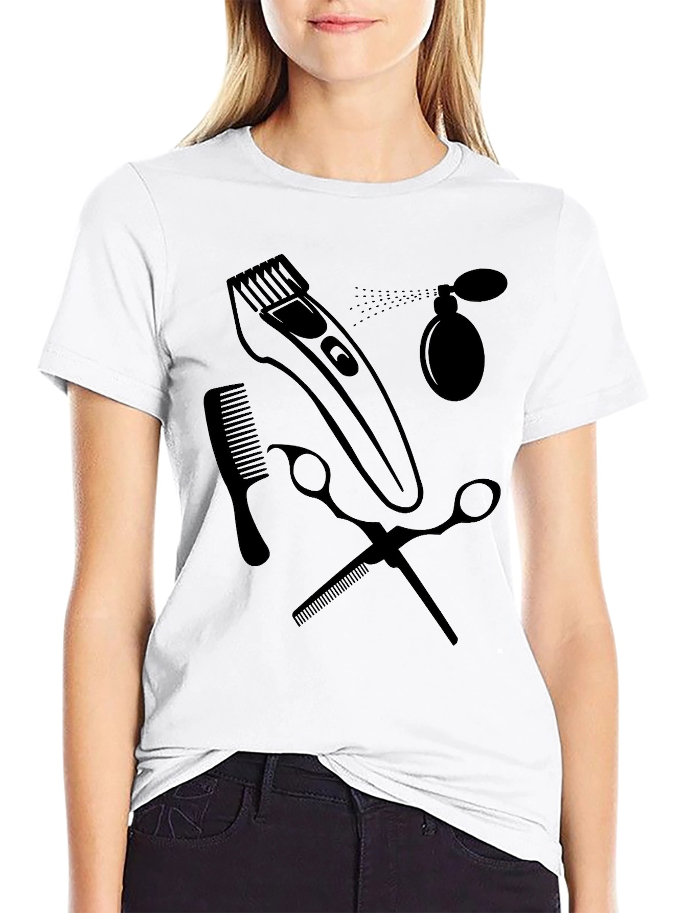 Barber Tool Graphic T-Shirt - Stylish Hairdresser Tee