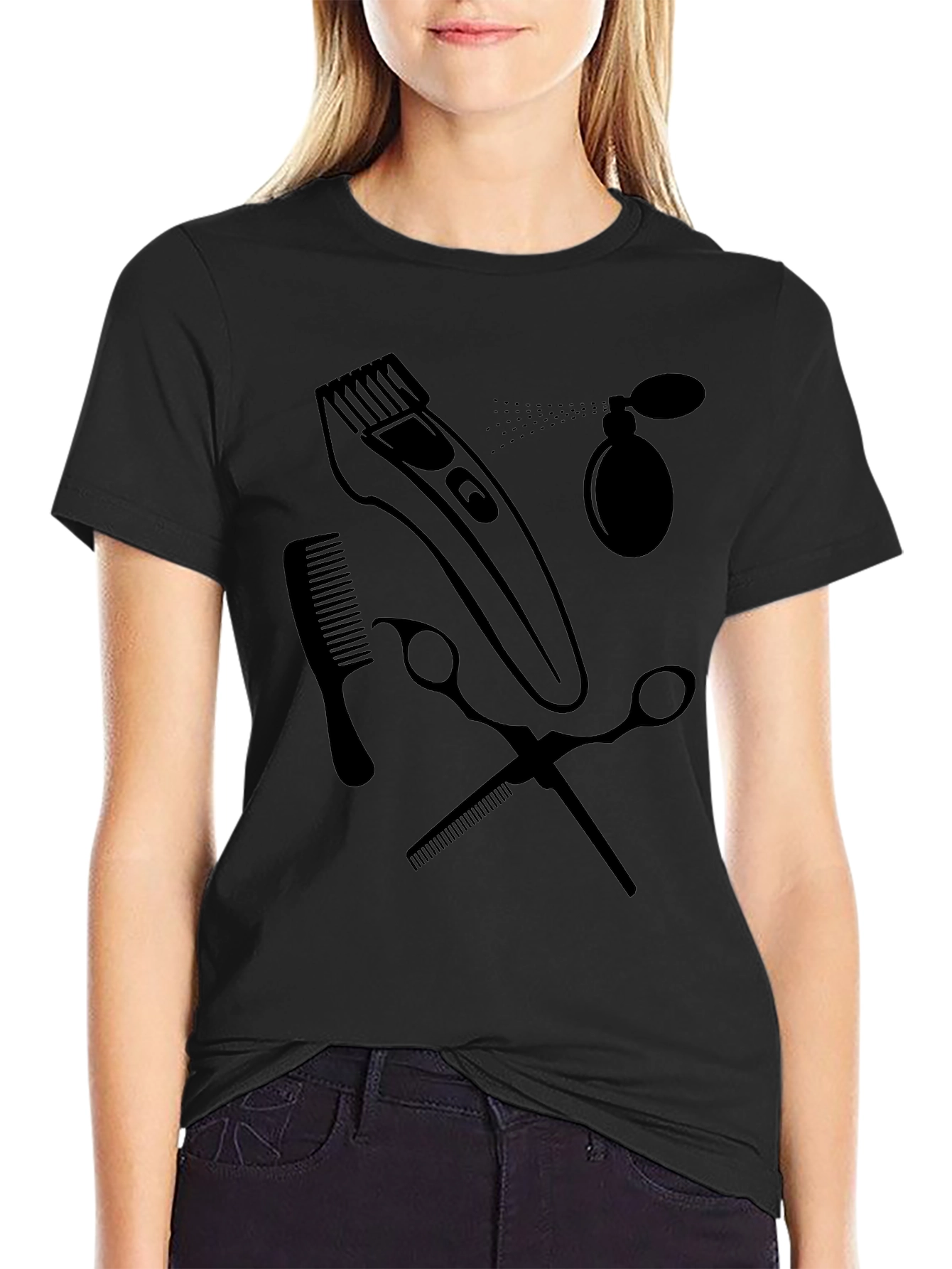 Barber Tool Graphic T-Shirt - Stylish Hairdresser Tee