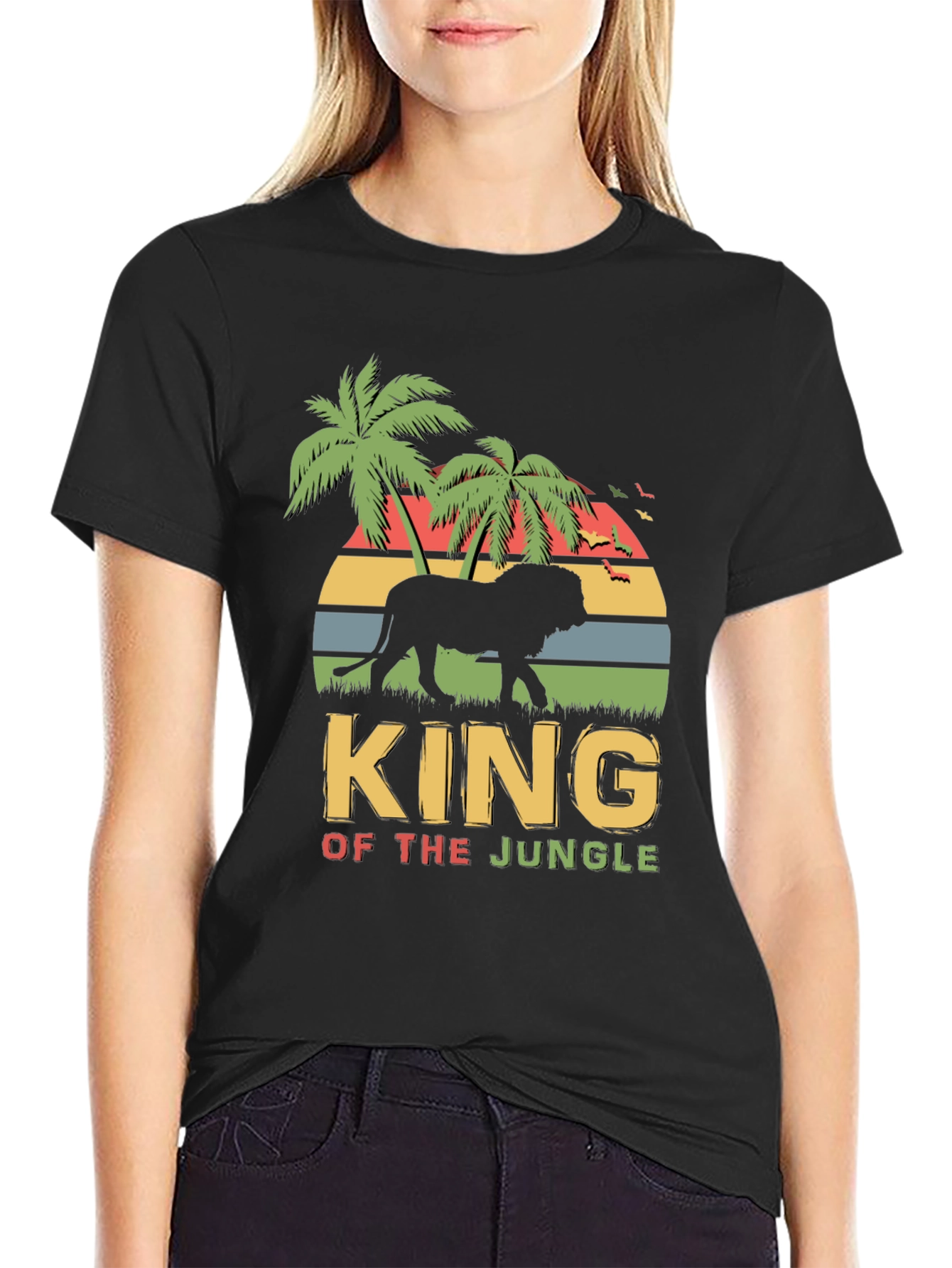 King of the Jungle Lion Graphic T-Shirt