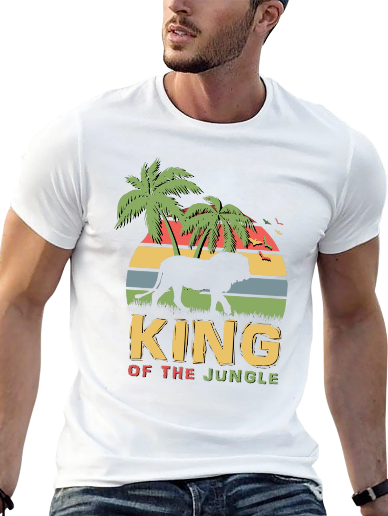 King of the Jungle Lion Graphic T-Shirt