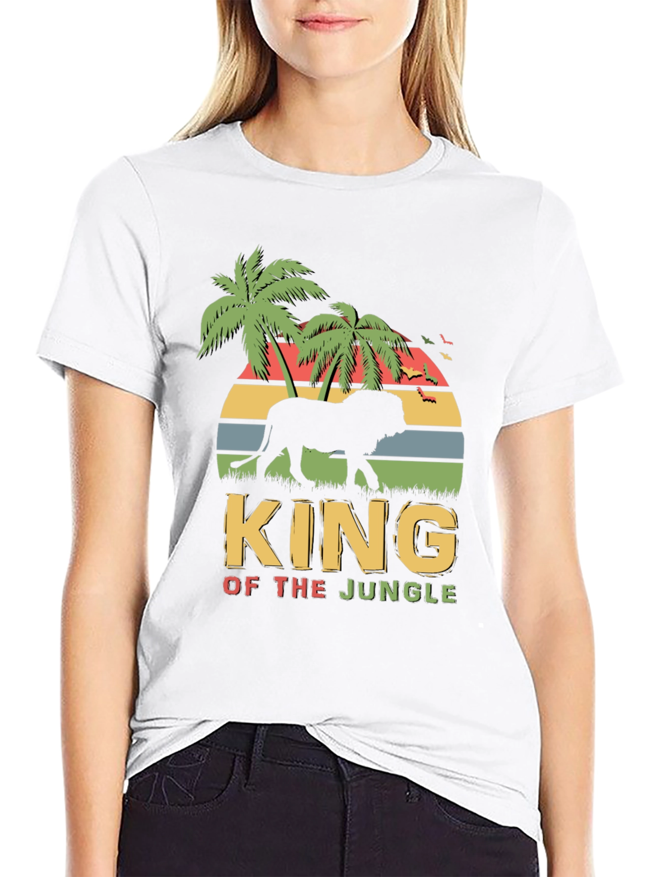 King of the Jungle Lion Graphic T-Shirt