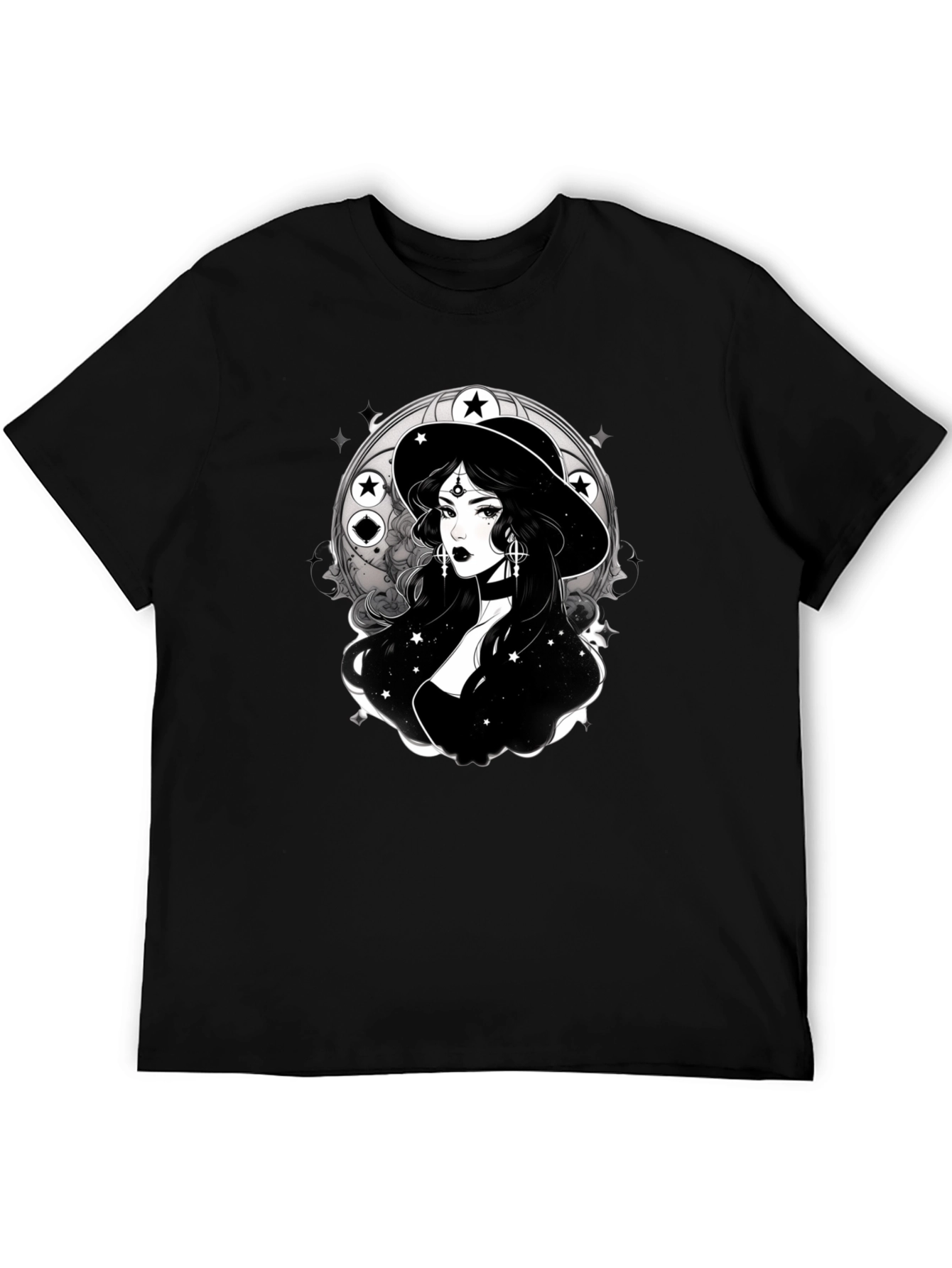 Mystic Witch Graphic Tee - Unisex Black T-Shirt