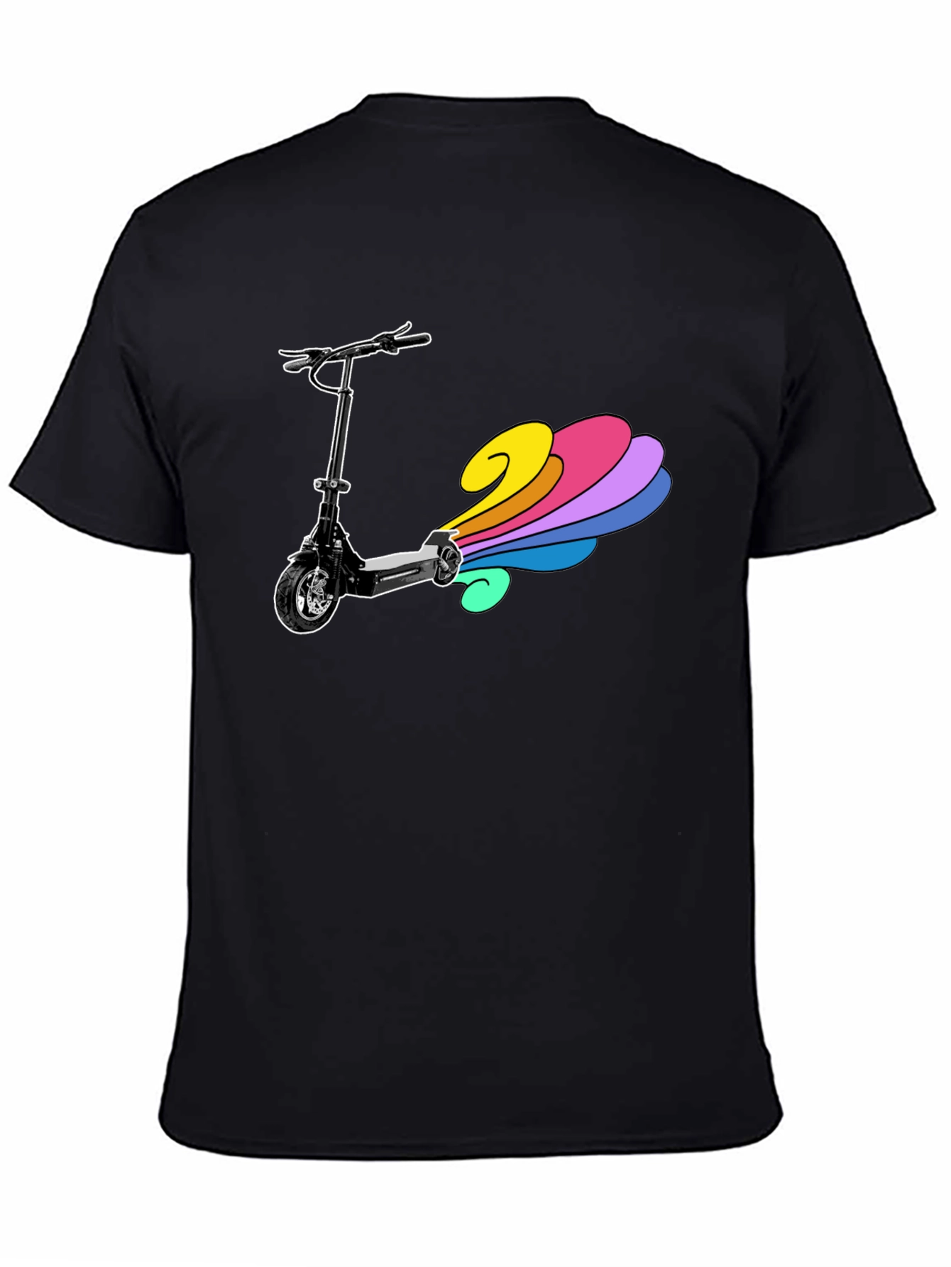 Electric Scooter Rainbow Tail Tee