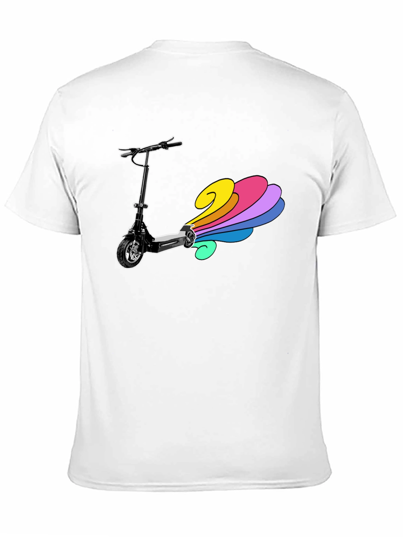 Electric Scooter Rainbow Tail Tee