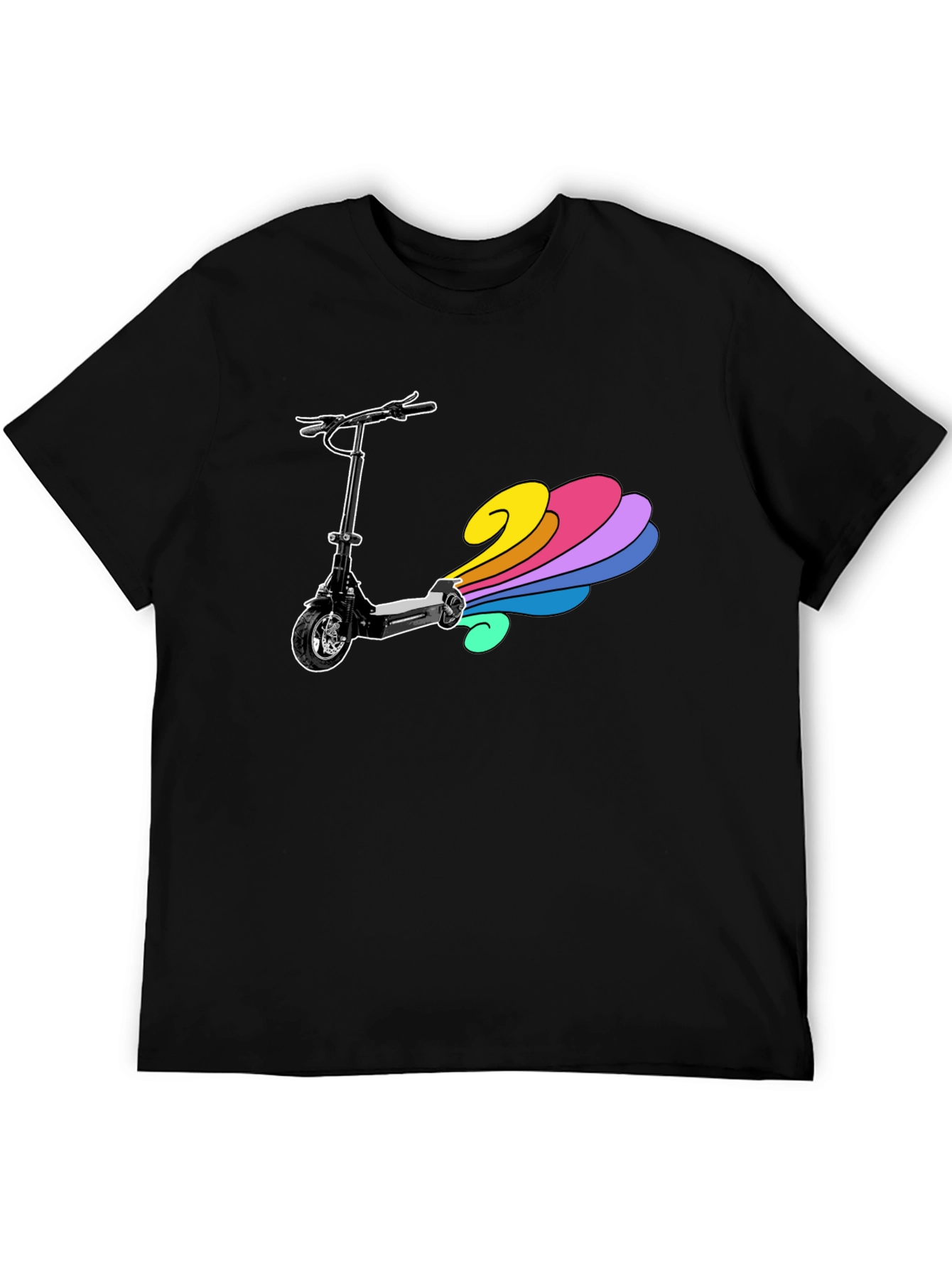 Electric Scooter Rainbow Tail Tee