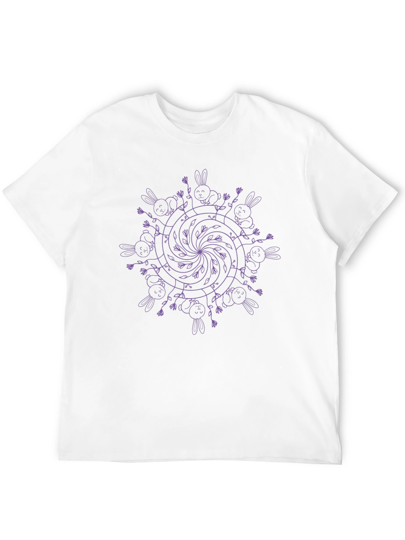 Bunny Mandala Graphic Tee - Whimsical Style