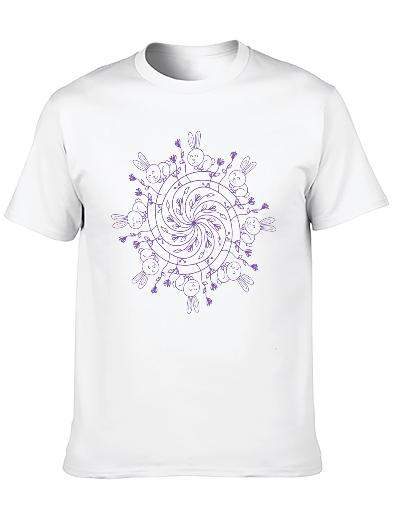 Bunny Mandala Graphic Tee - Whimsical Style