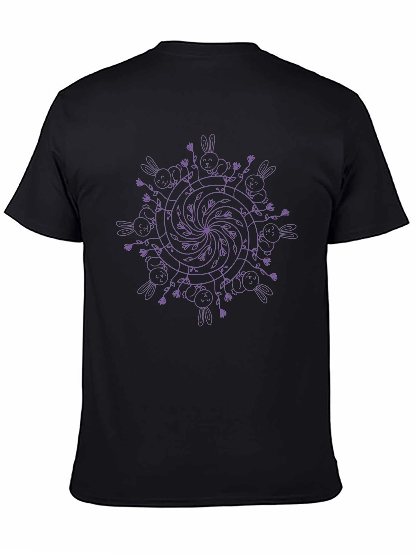 Bunny Mandala Graphic Tee - Whimsical Style