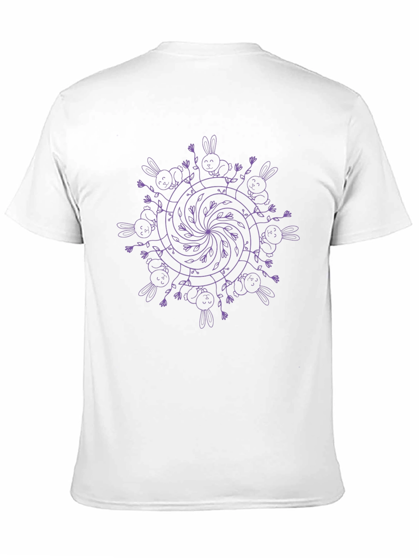 Bunny Mandala Graphic Tee - Whimsical Style