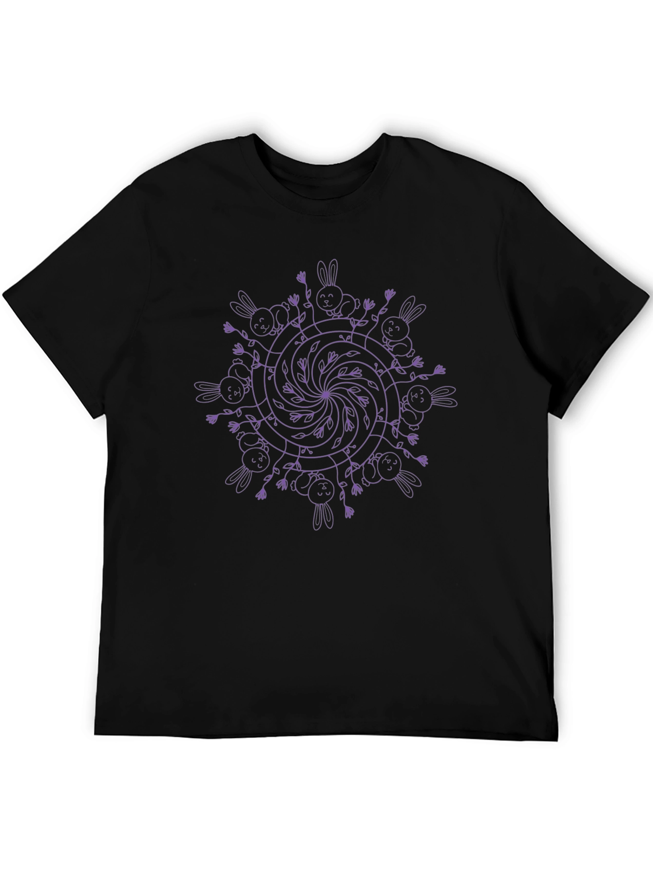 Bunny Mandala Graphic Tee - Whimsical Style