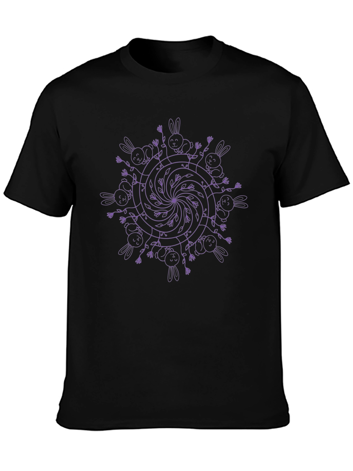 Bunny Mandala Graphic Tee - Whimsical Style