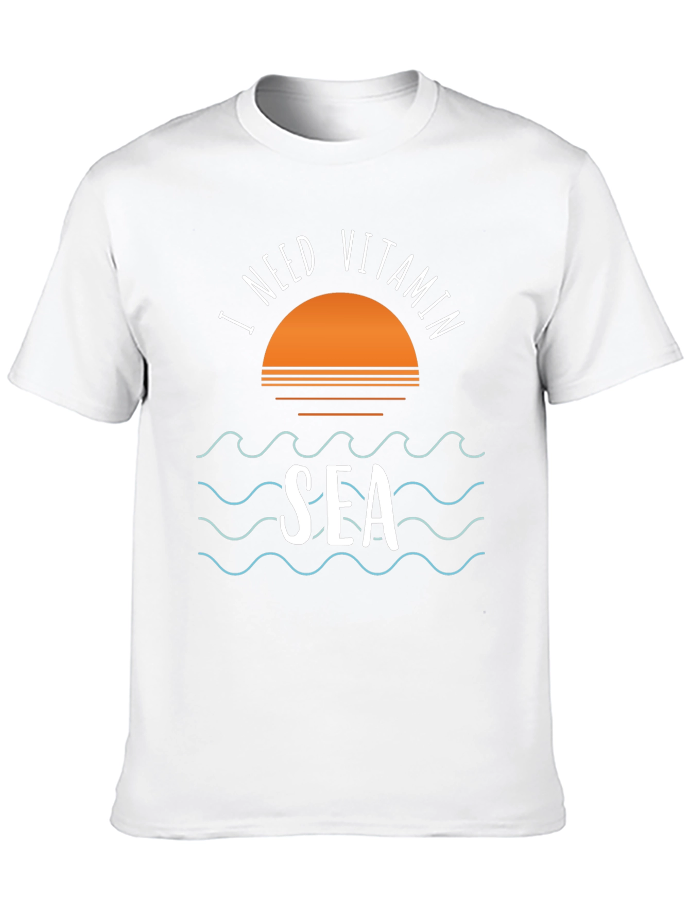 I Need Vitamin Sea Black Graphic T-Shirt