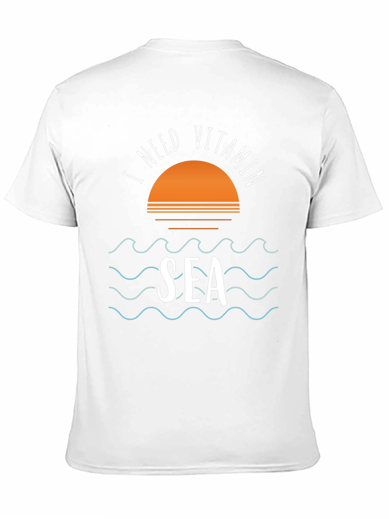 I Need Vitamin Sea Black Graphic T-Shirt