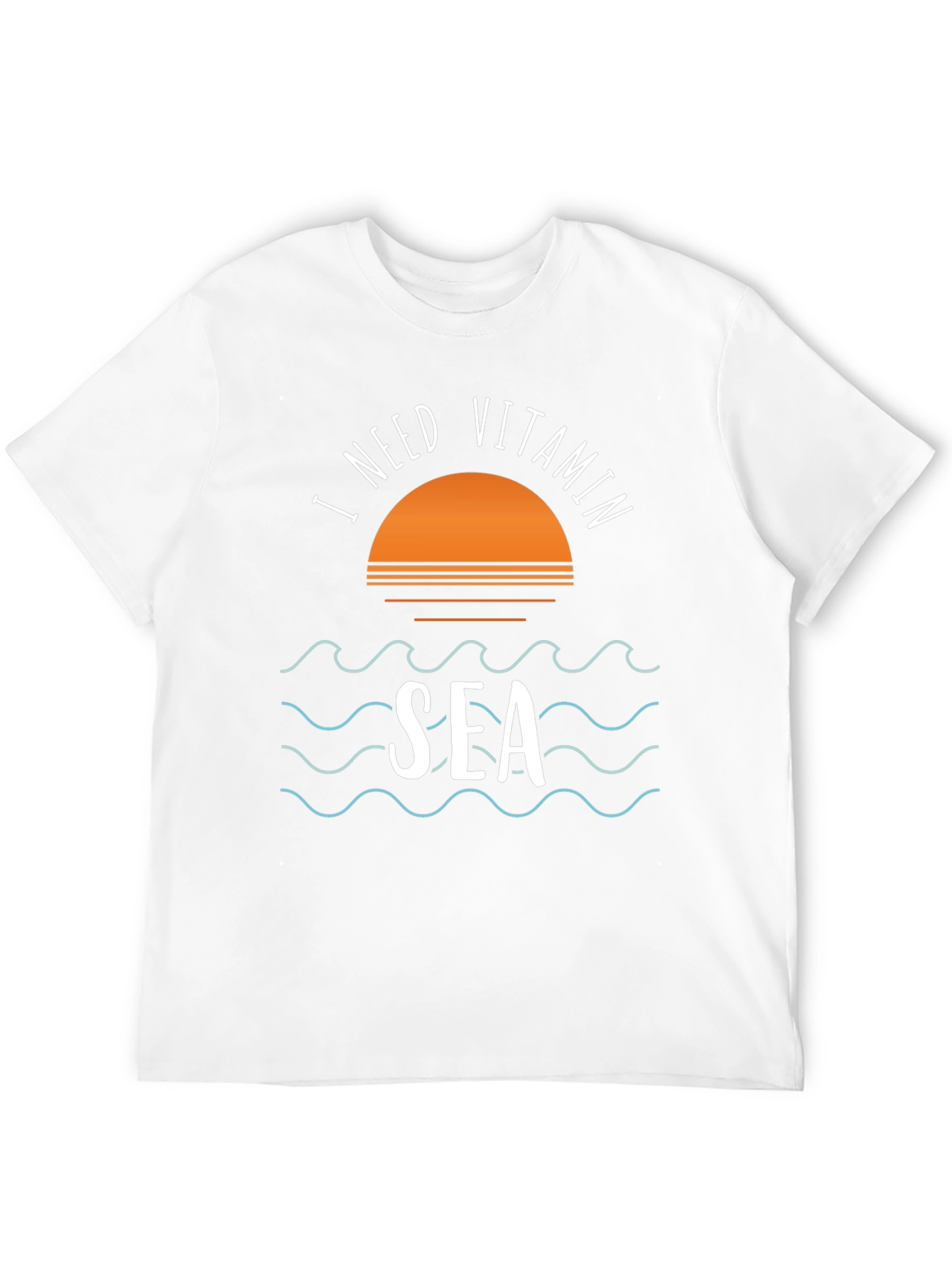 I Need Vitamin Sea Black Graphic T-Shirt
