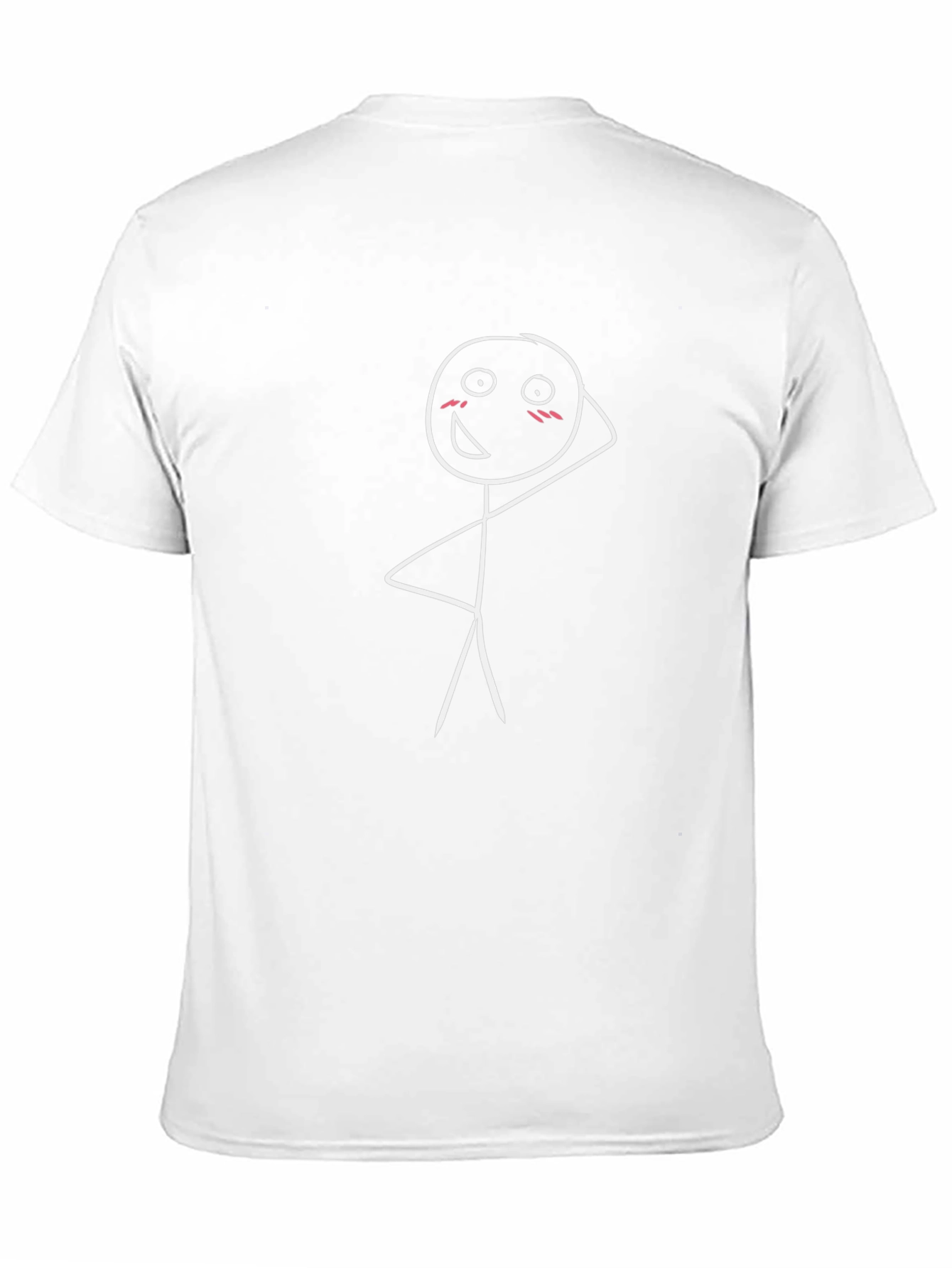 Funny Stick Figure Graphic Tee - Black Cotton T-Shirt