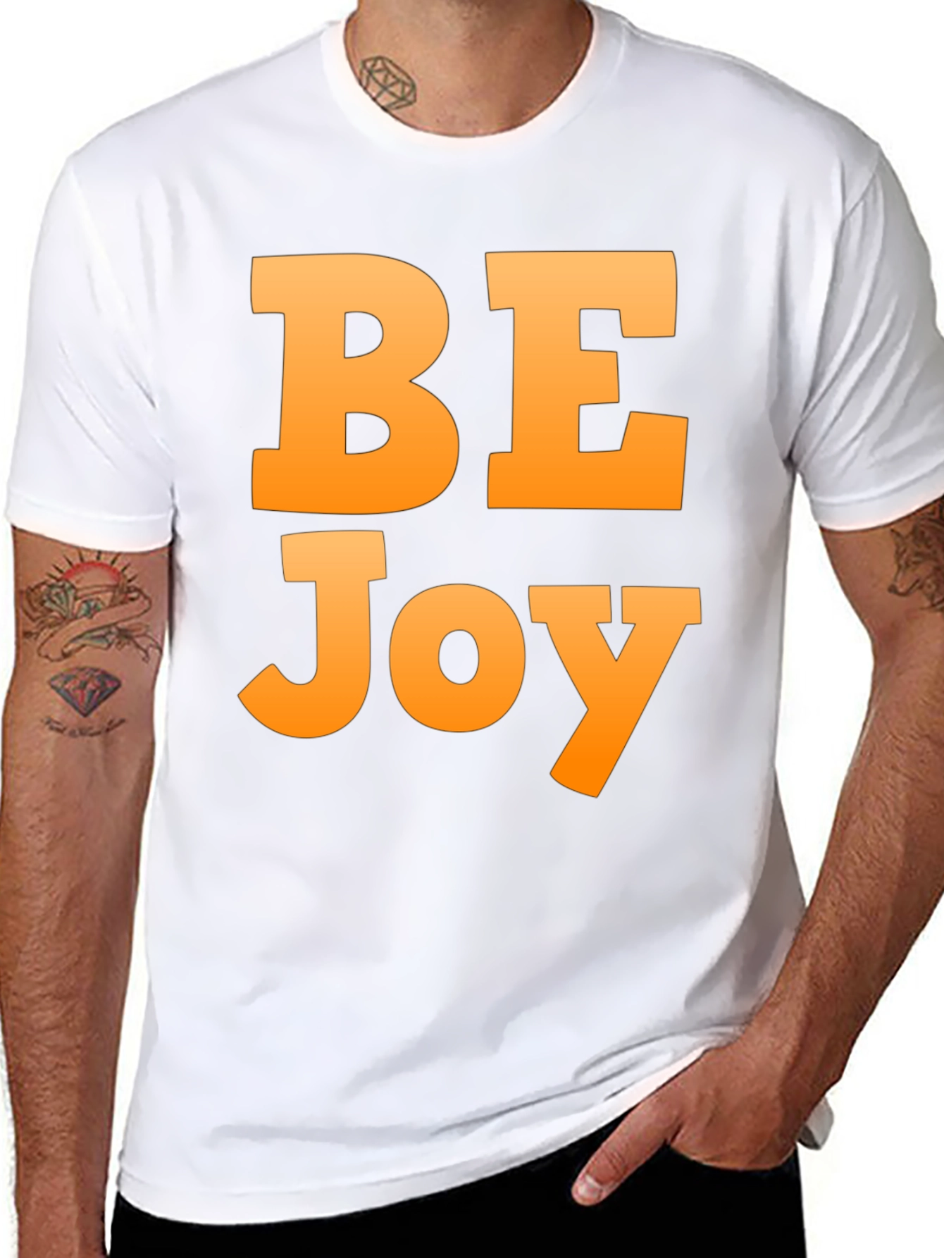 Be Joy Black Graphic T-Shirt
