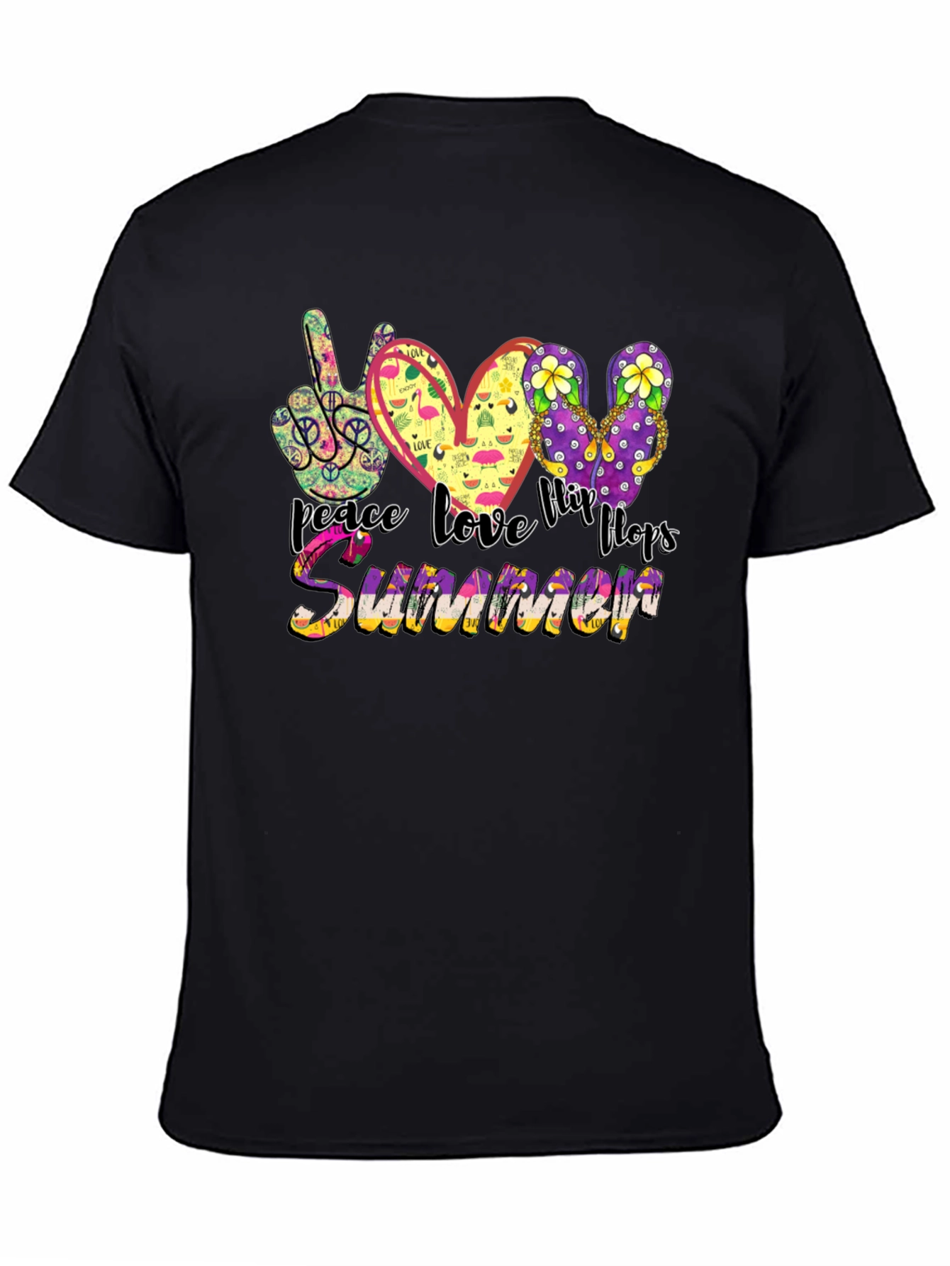 Peace Love Flip Flops Summer Graphic Tee