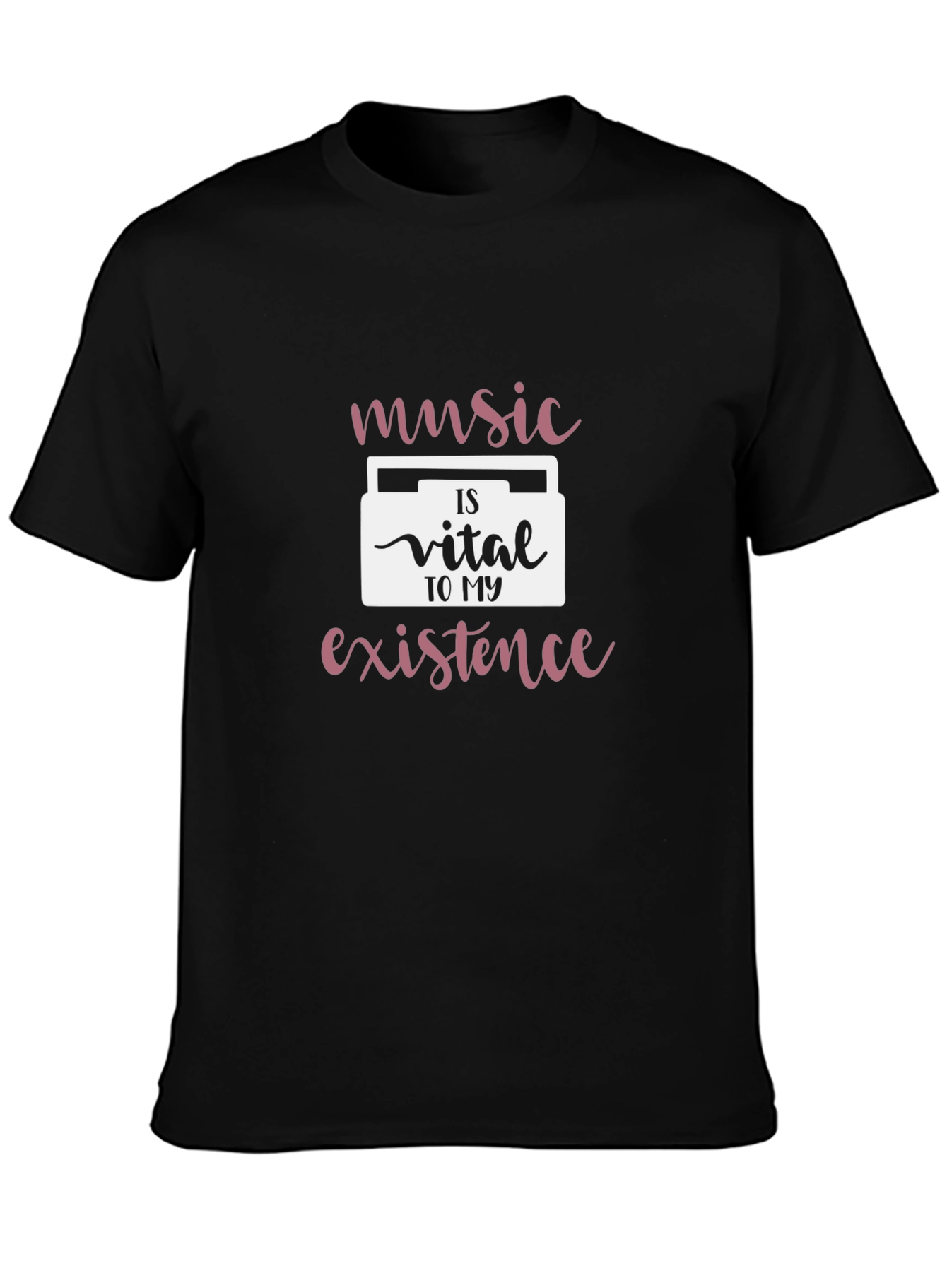 Music is Vital Black T-Shirt