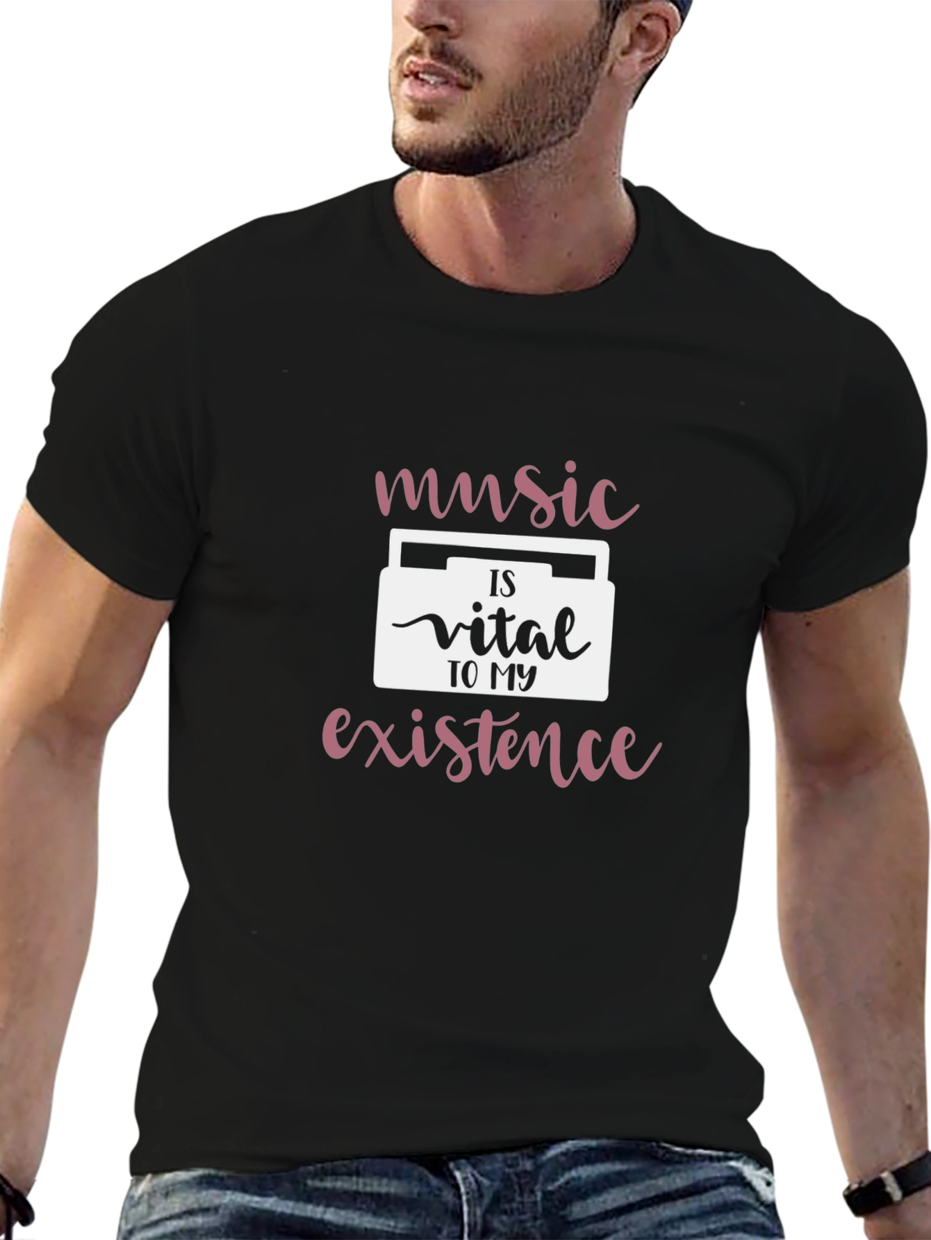 Music is Vital Black T-Shirt
