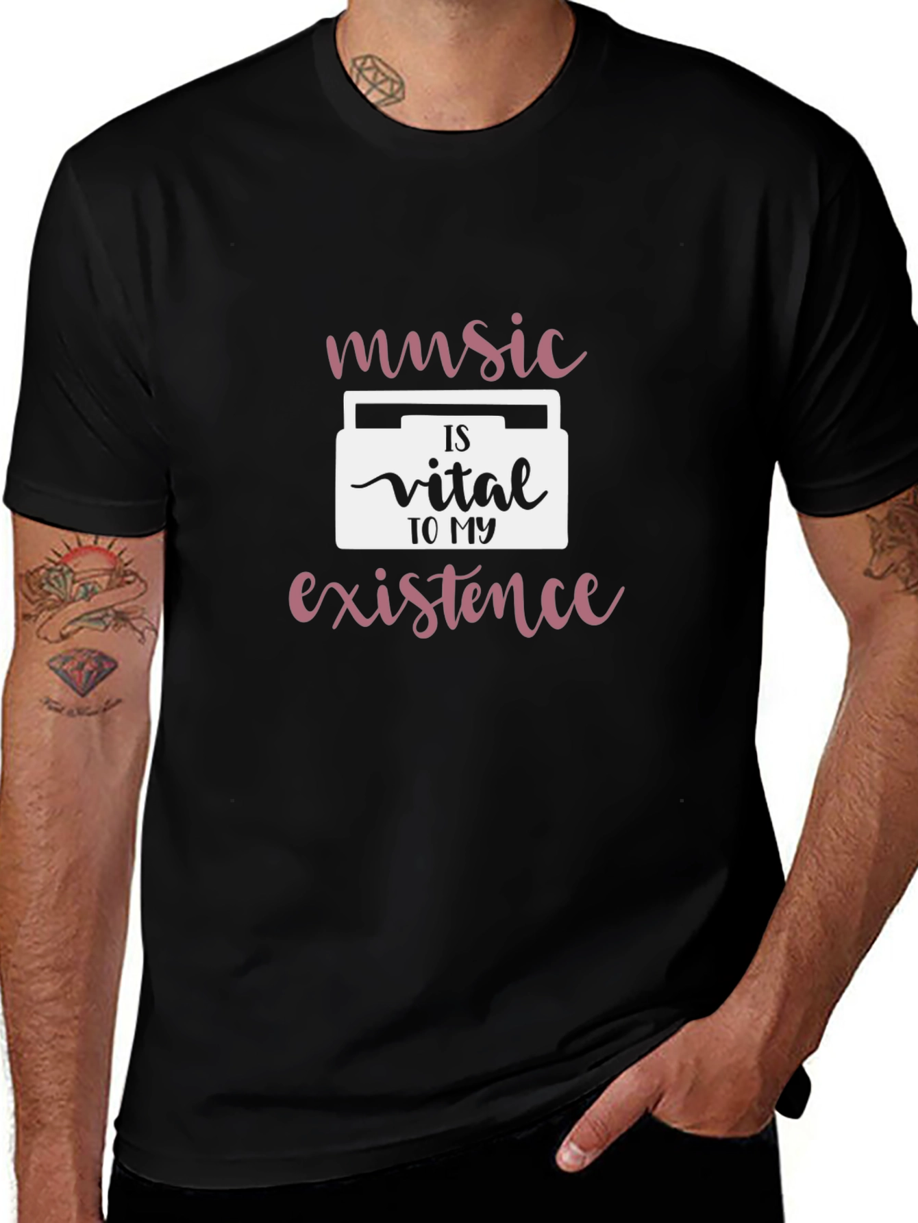 Music is Vital Black T-Shirt