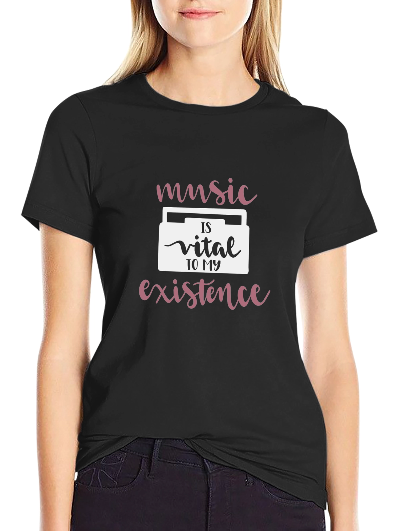Music is Vital Black T-Shirt