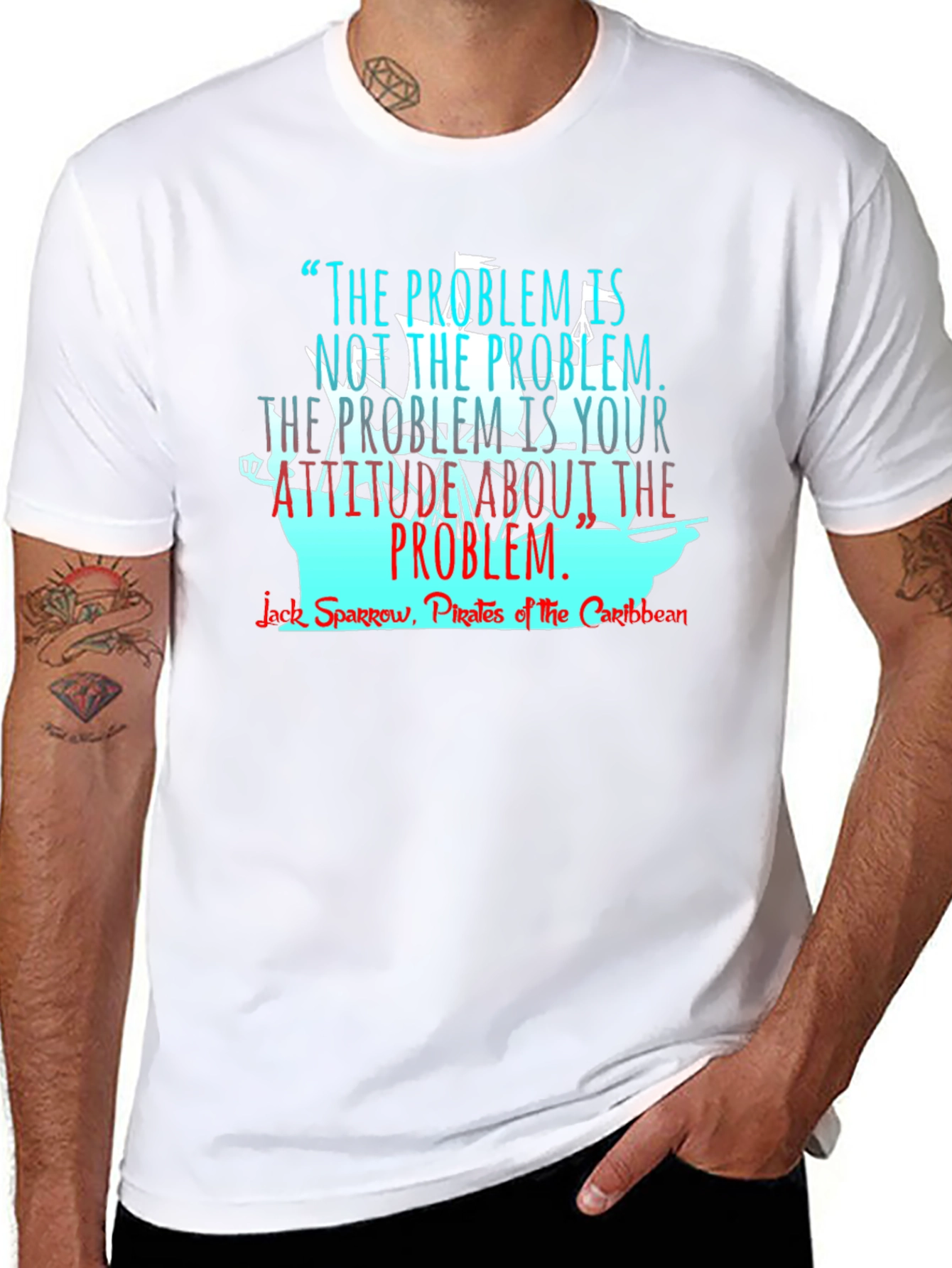 Pirates of the Caribbean T-Shirt - Problem Attitude Quote