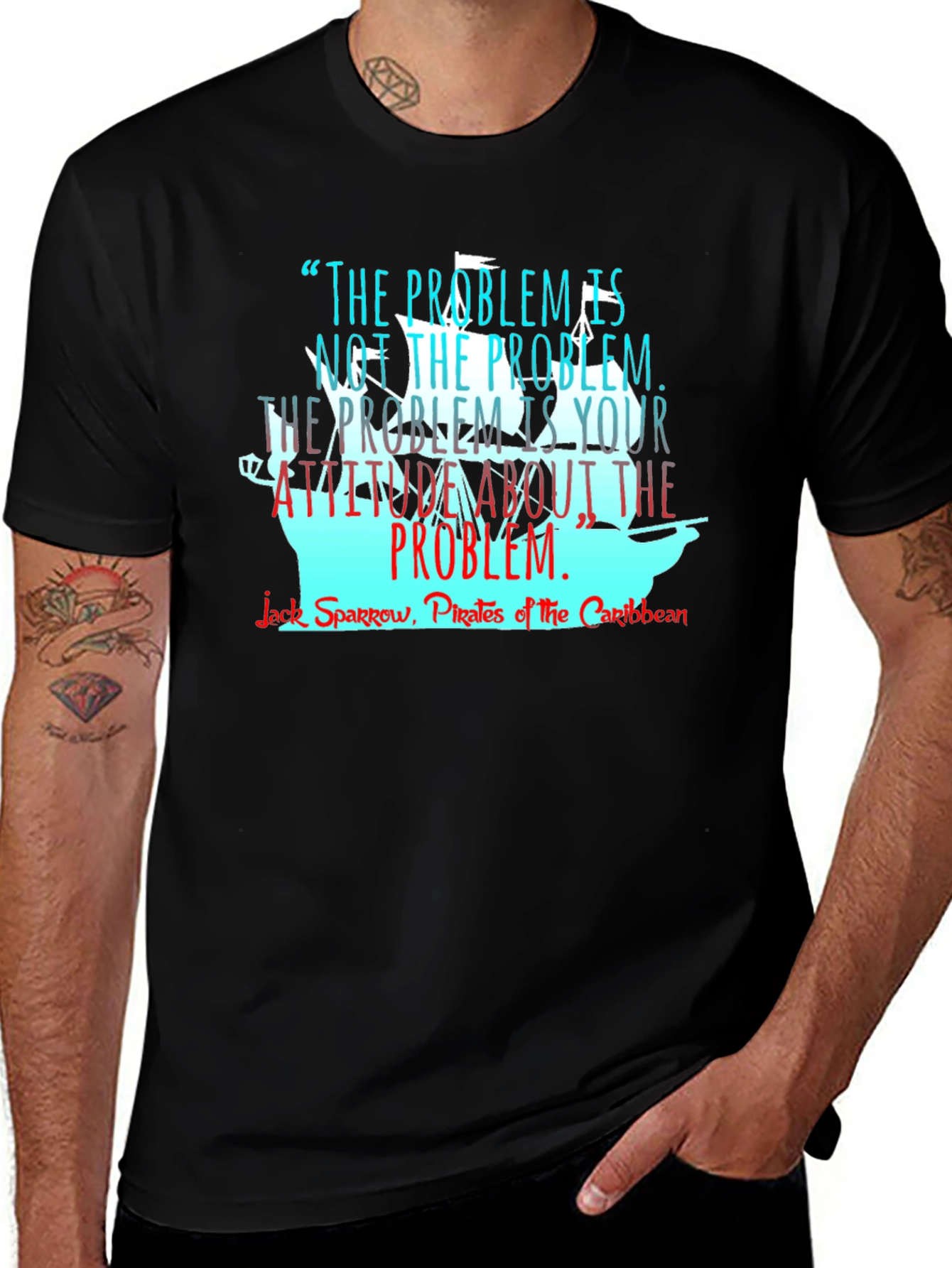 Pirates of the Caribbean T-Shirt - Problem Attitude Quote