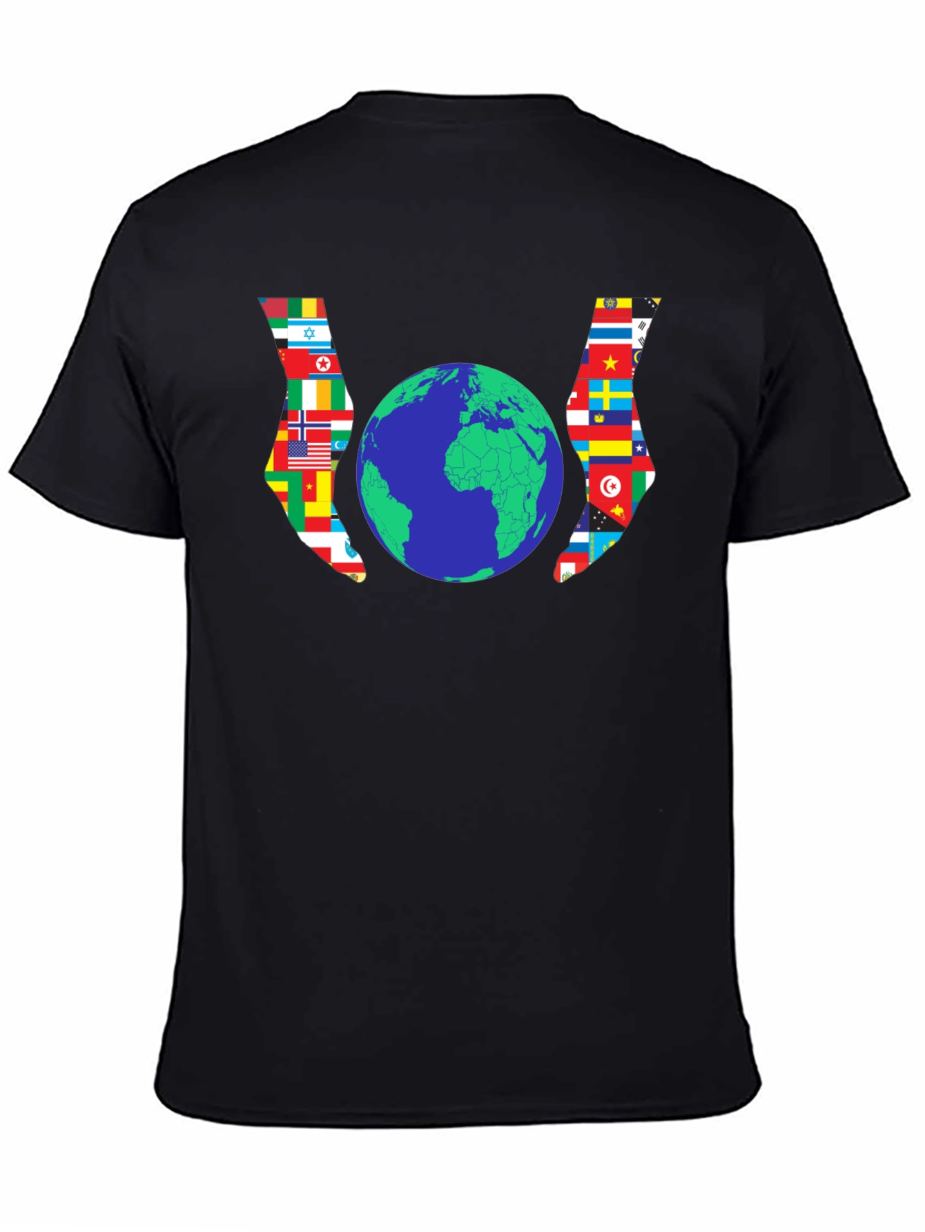 World Flags Globe Graphic Tee