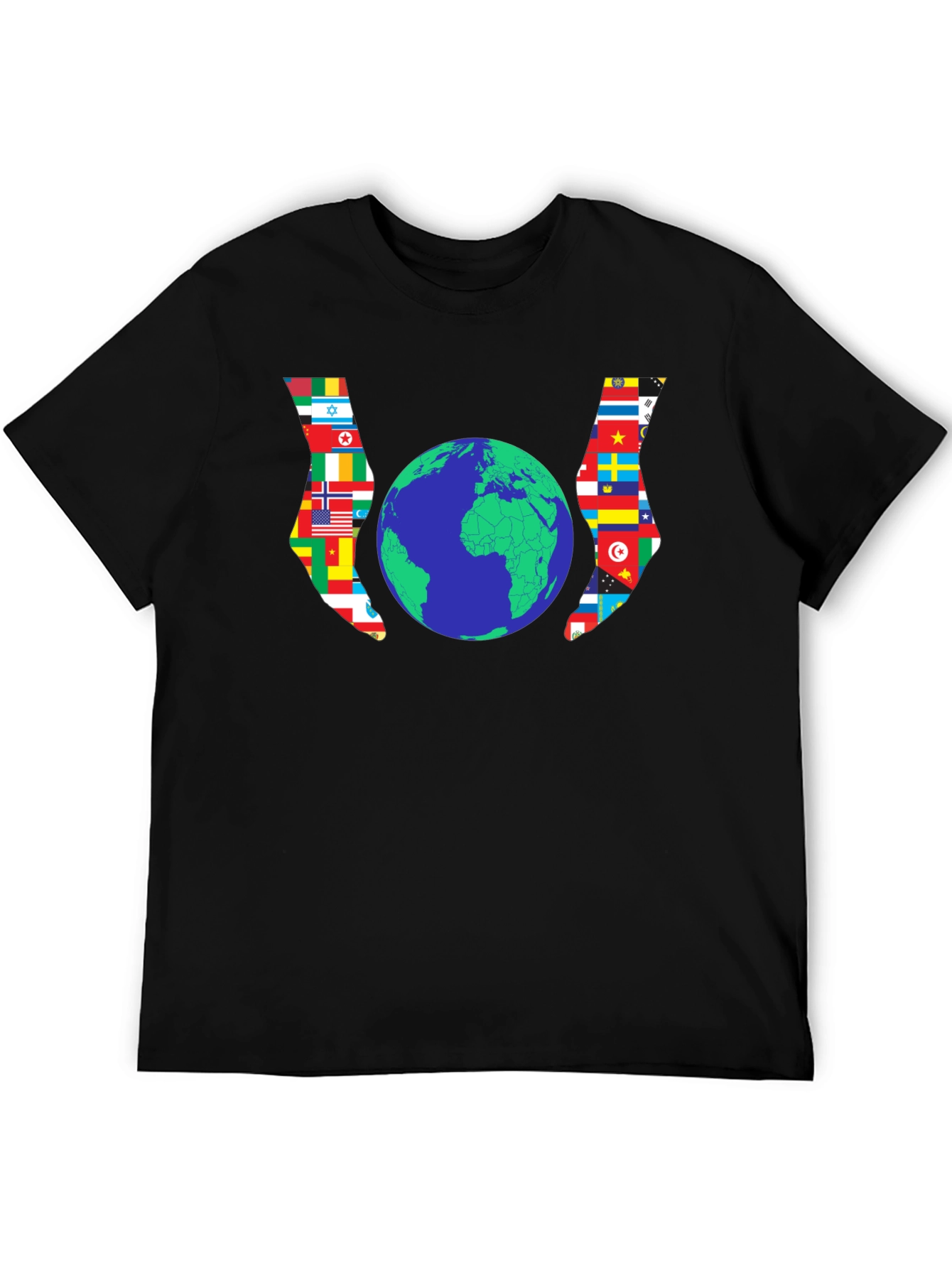 World Flags Globe Graphic Tee