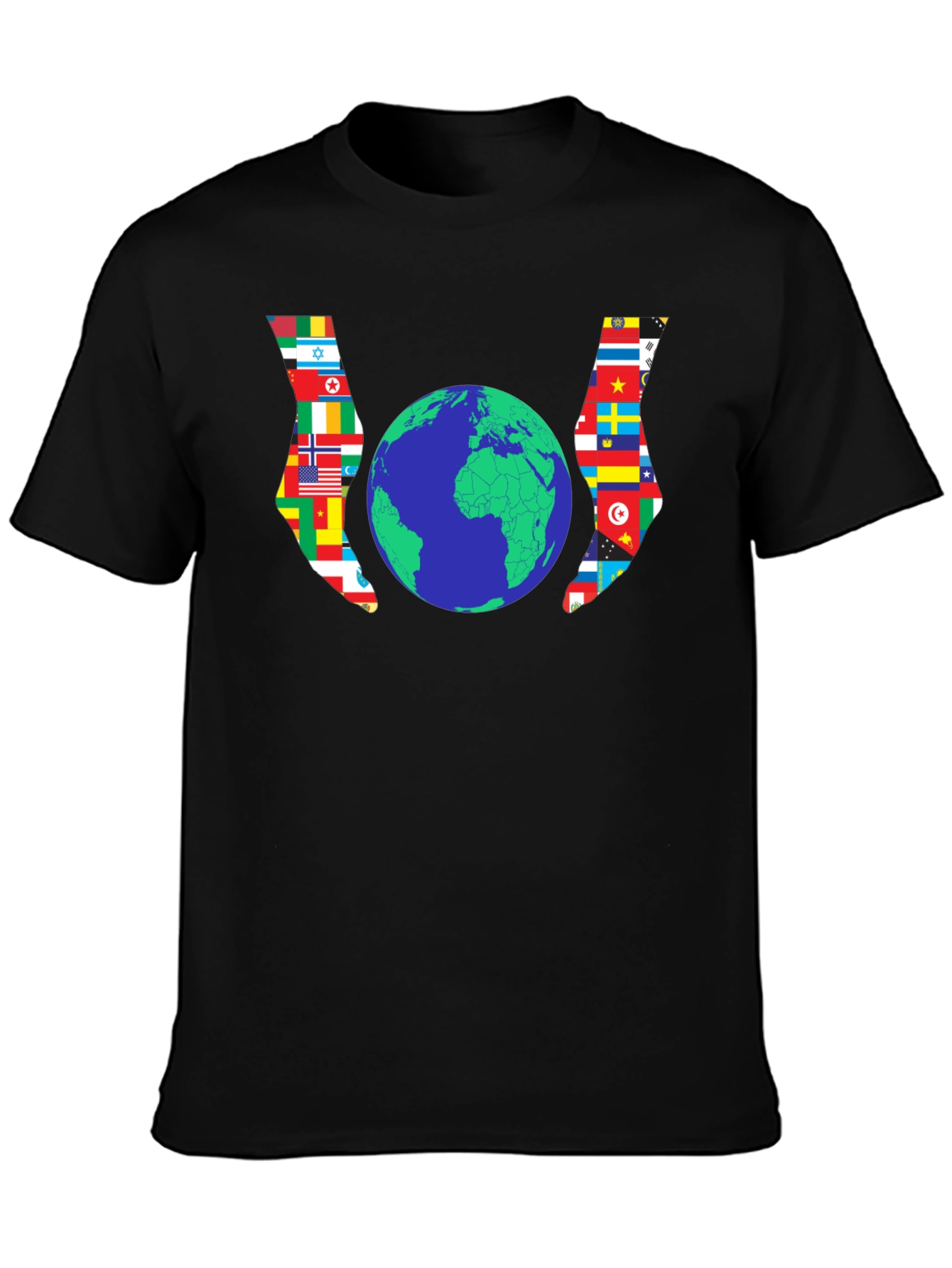 World Flags Globe Graphic Tee