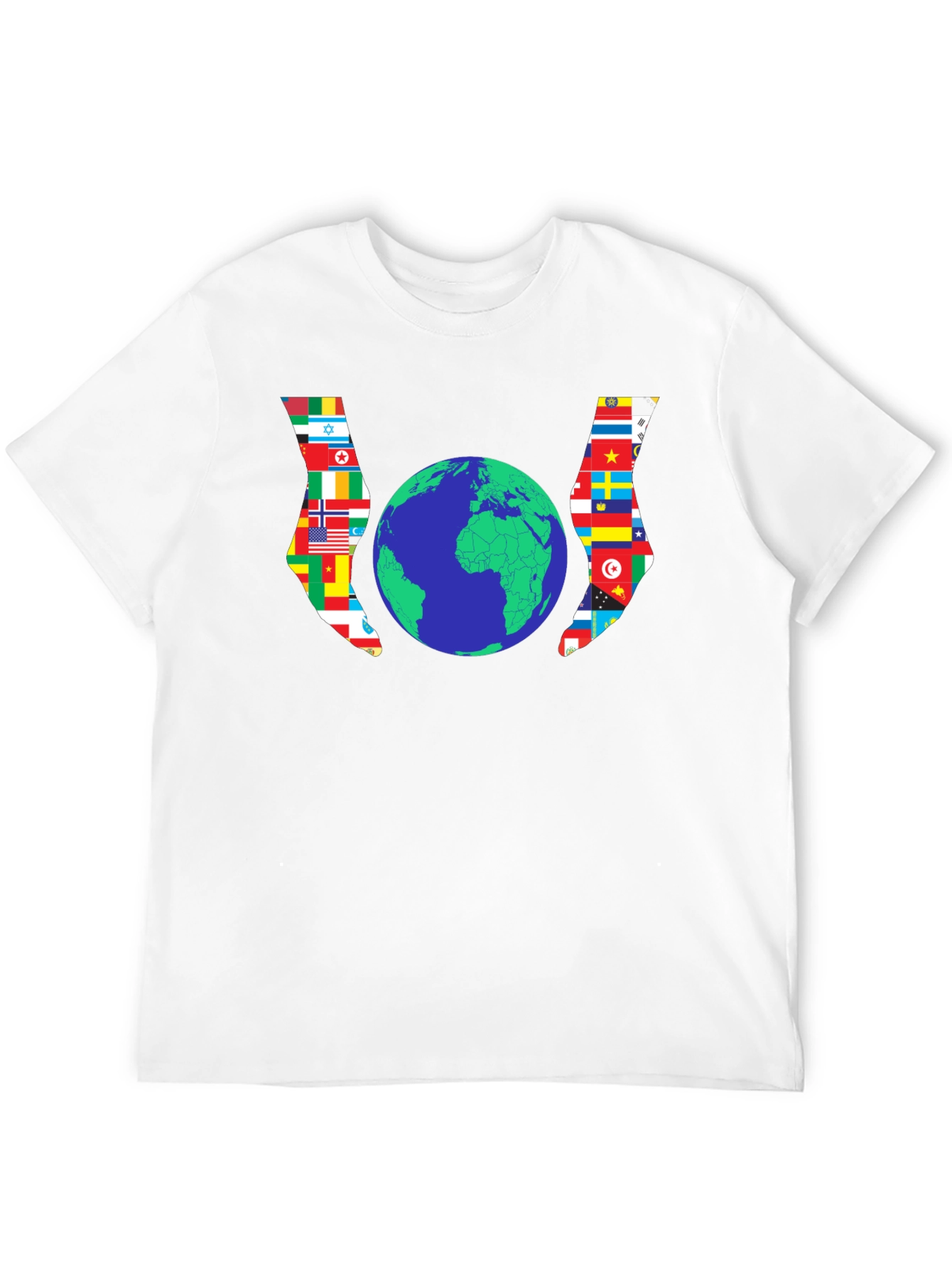 World Flags Globe Graphic Tee