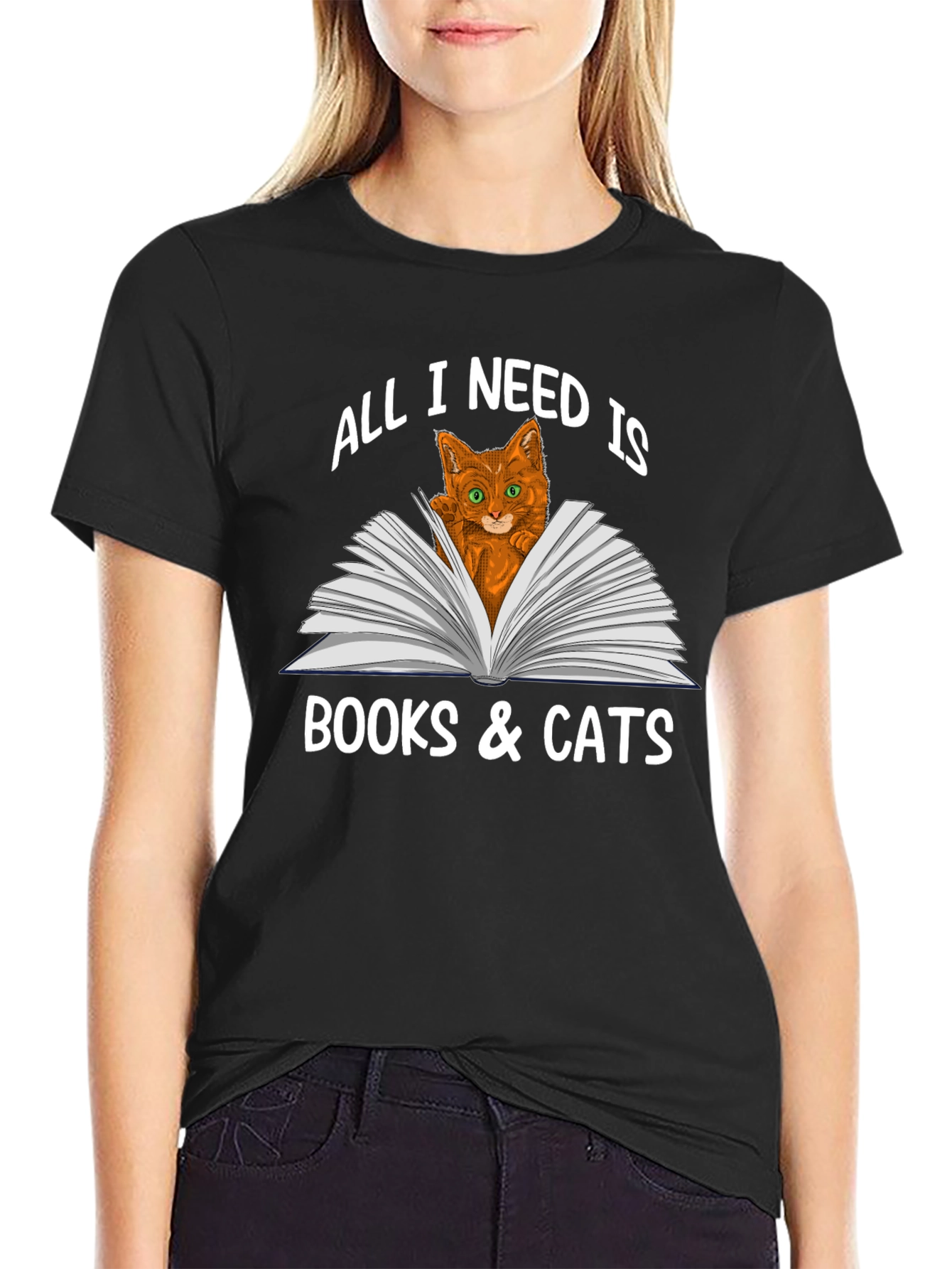 All I Need Is Books & Cats T-Shirt
