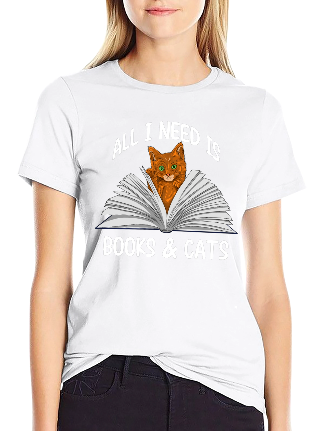All I Need Is Books & Cats T-Shirt